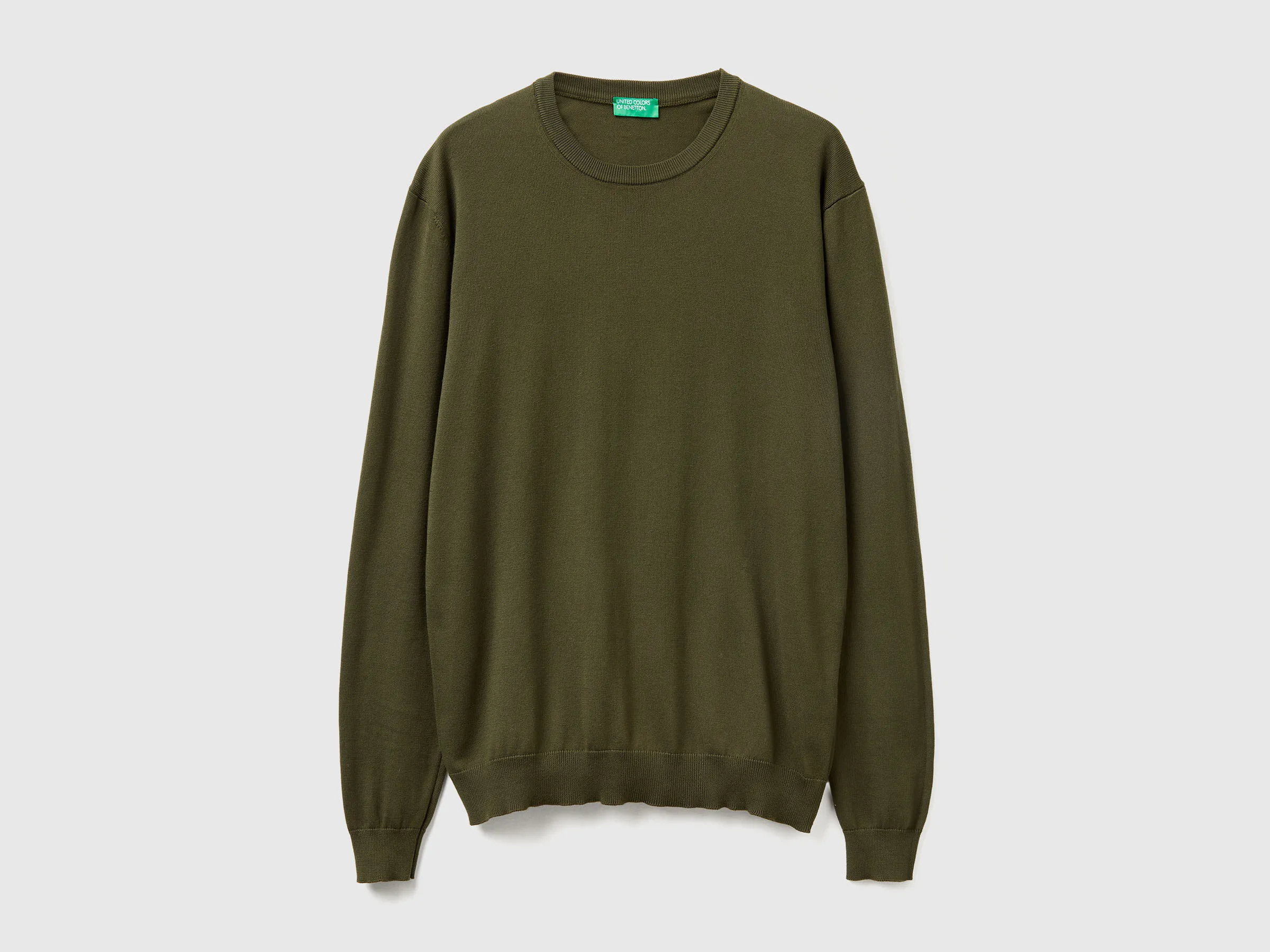 Pull col rond 100% coton - Vert Foncé