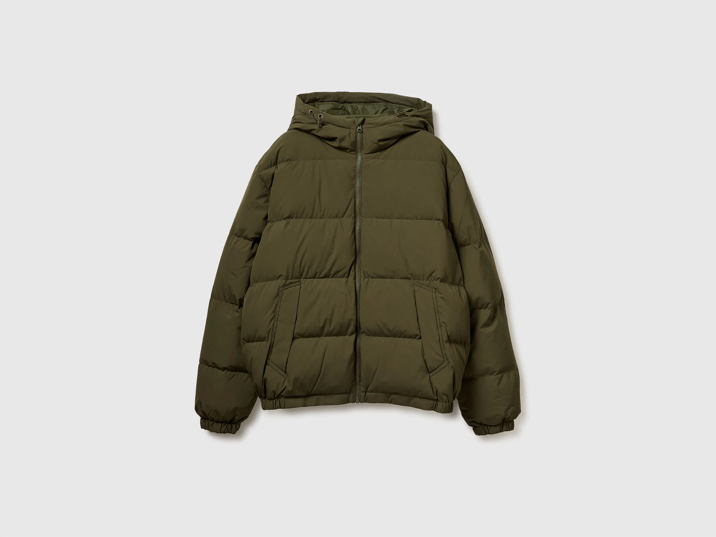 Doudoune garnie de vraies plumes recyclées - Vert Foncé