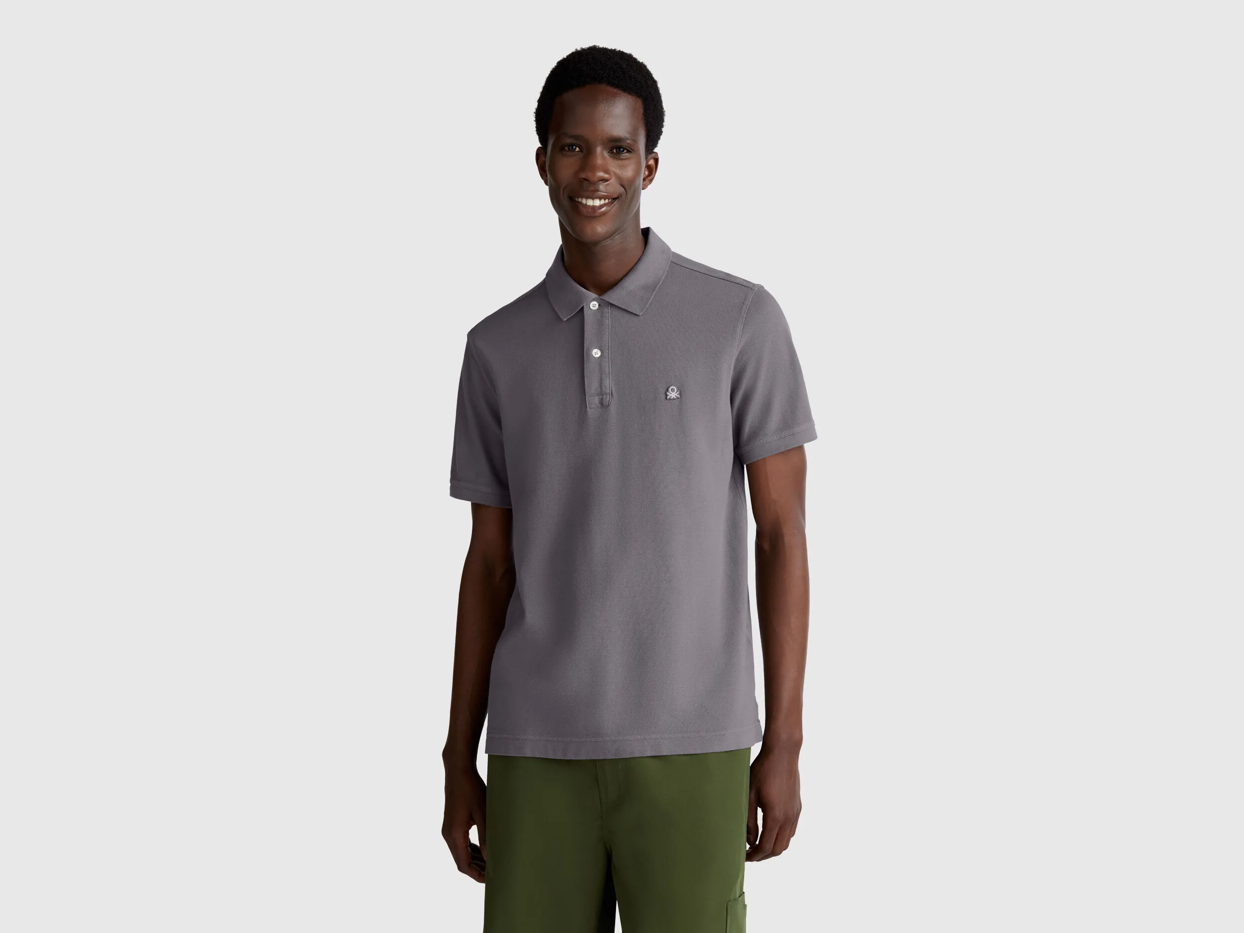 Polo regular gris souris - Gris Foncé