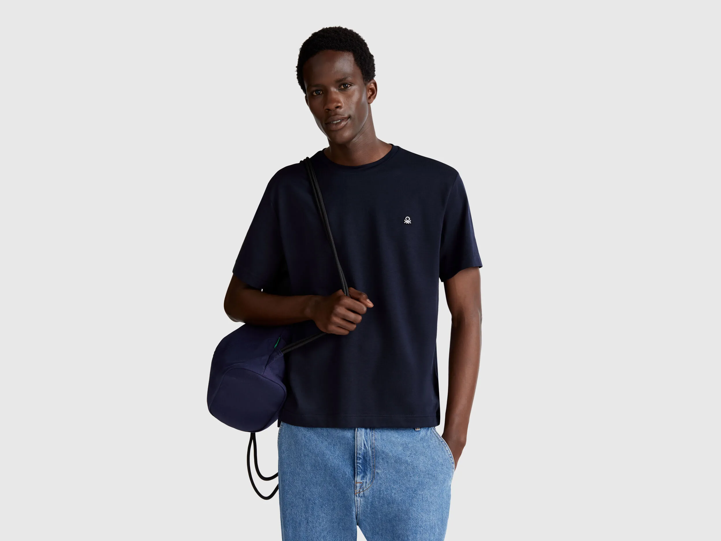 Le t-shirt micropiqué - Bleu Foncé