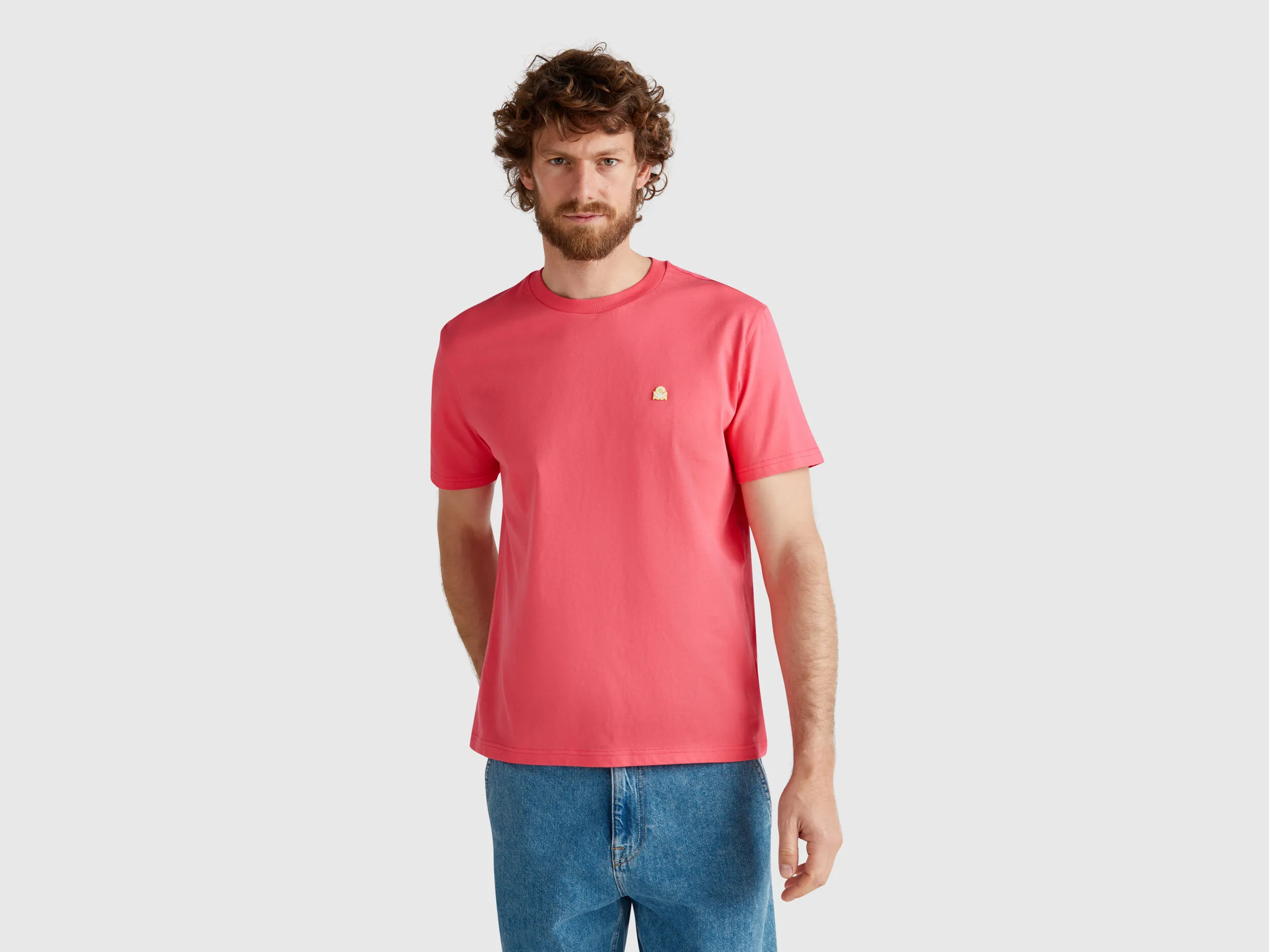 T-shirt basique en coton - Cyclamen