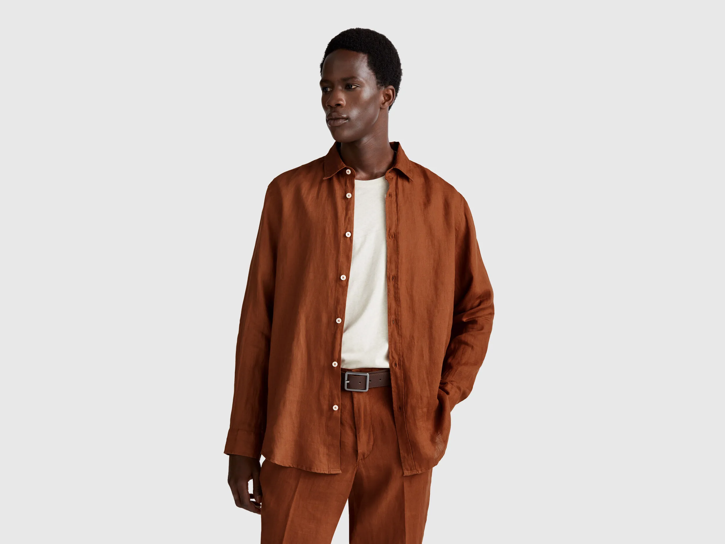 Chemise pur lin - Rouille