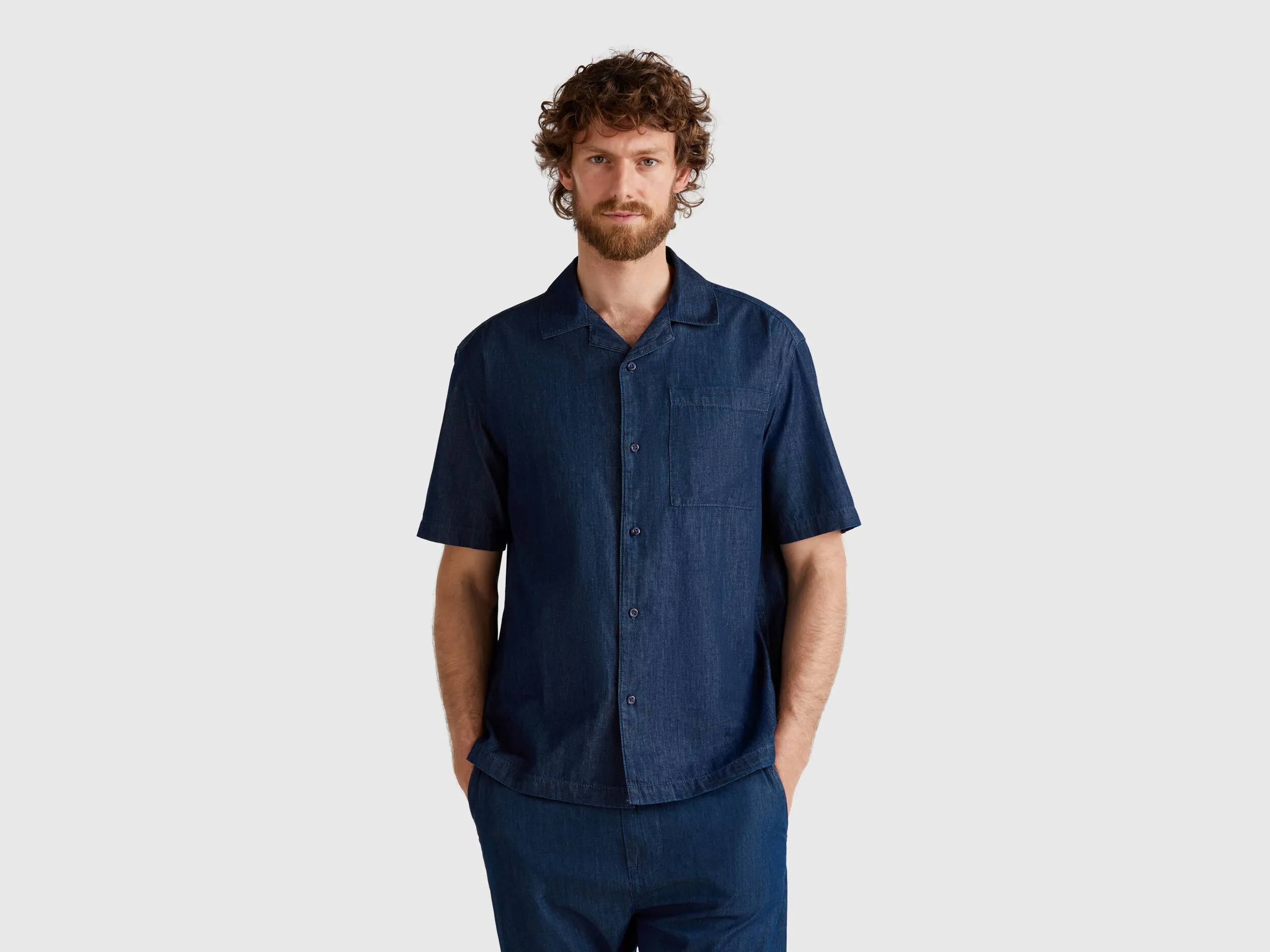 Chemise chambray - Bleu