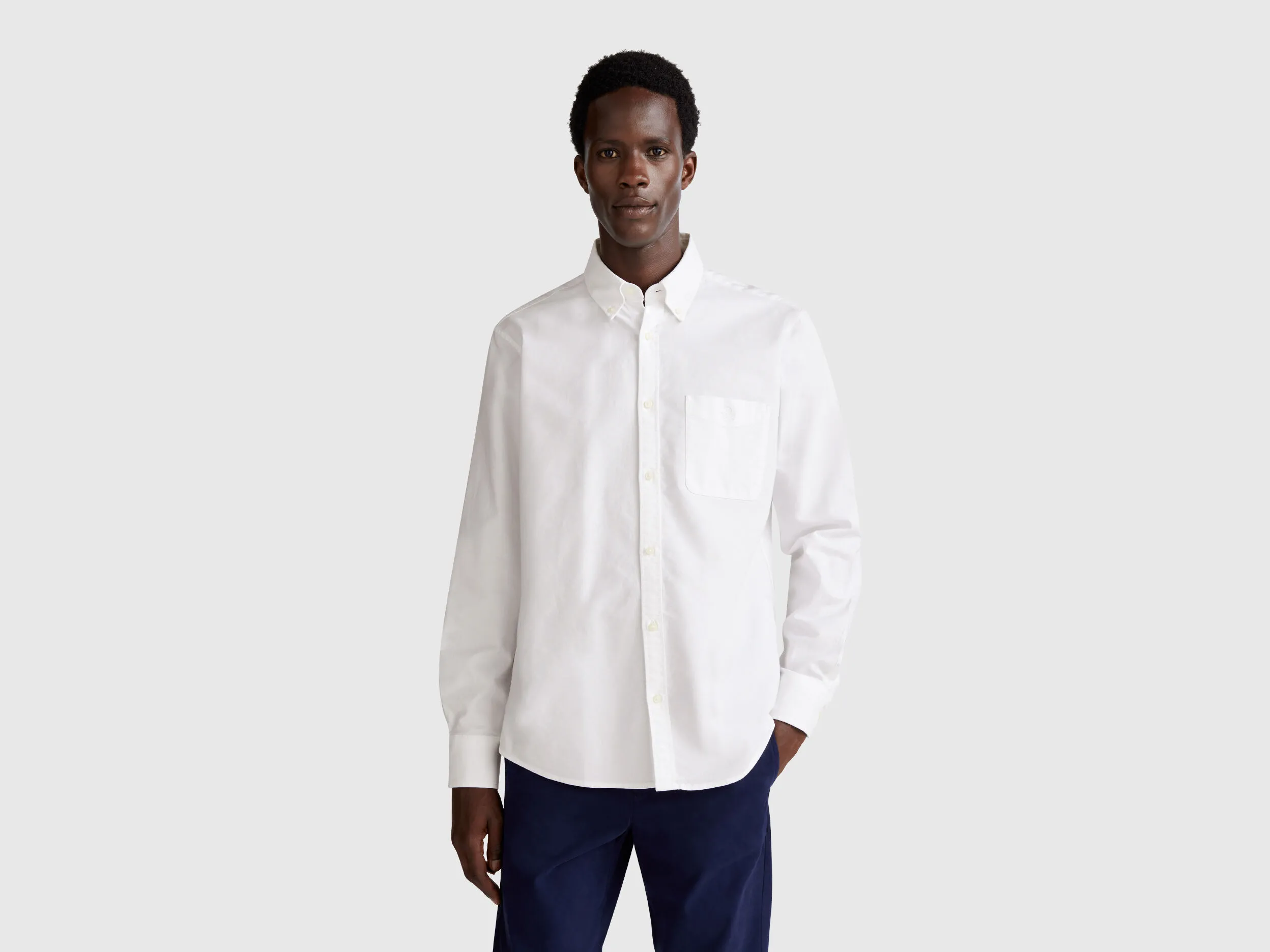 Chemise boutonnée coupe classique - Blanc