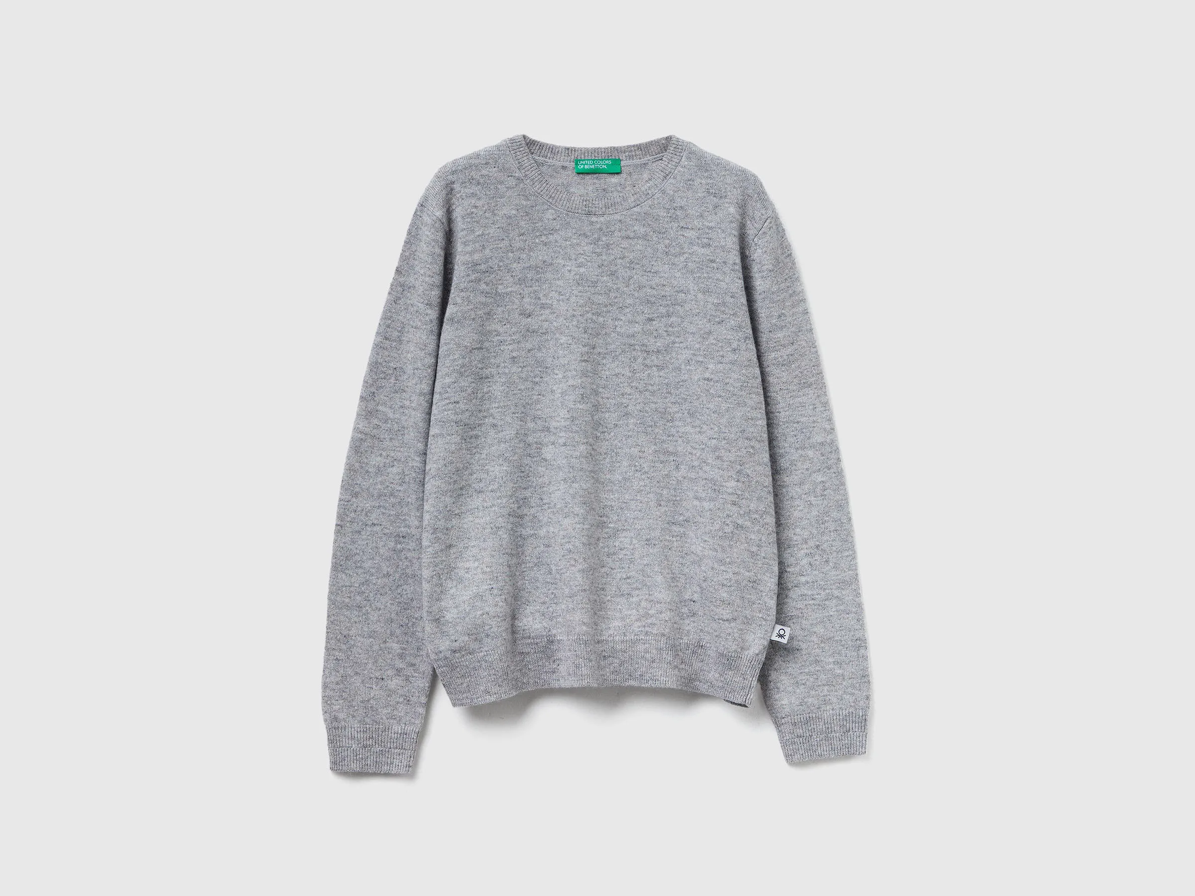 Pull en mélange de laine et de viscose - Gris Clair