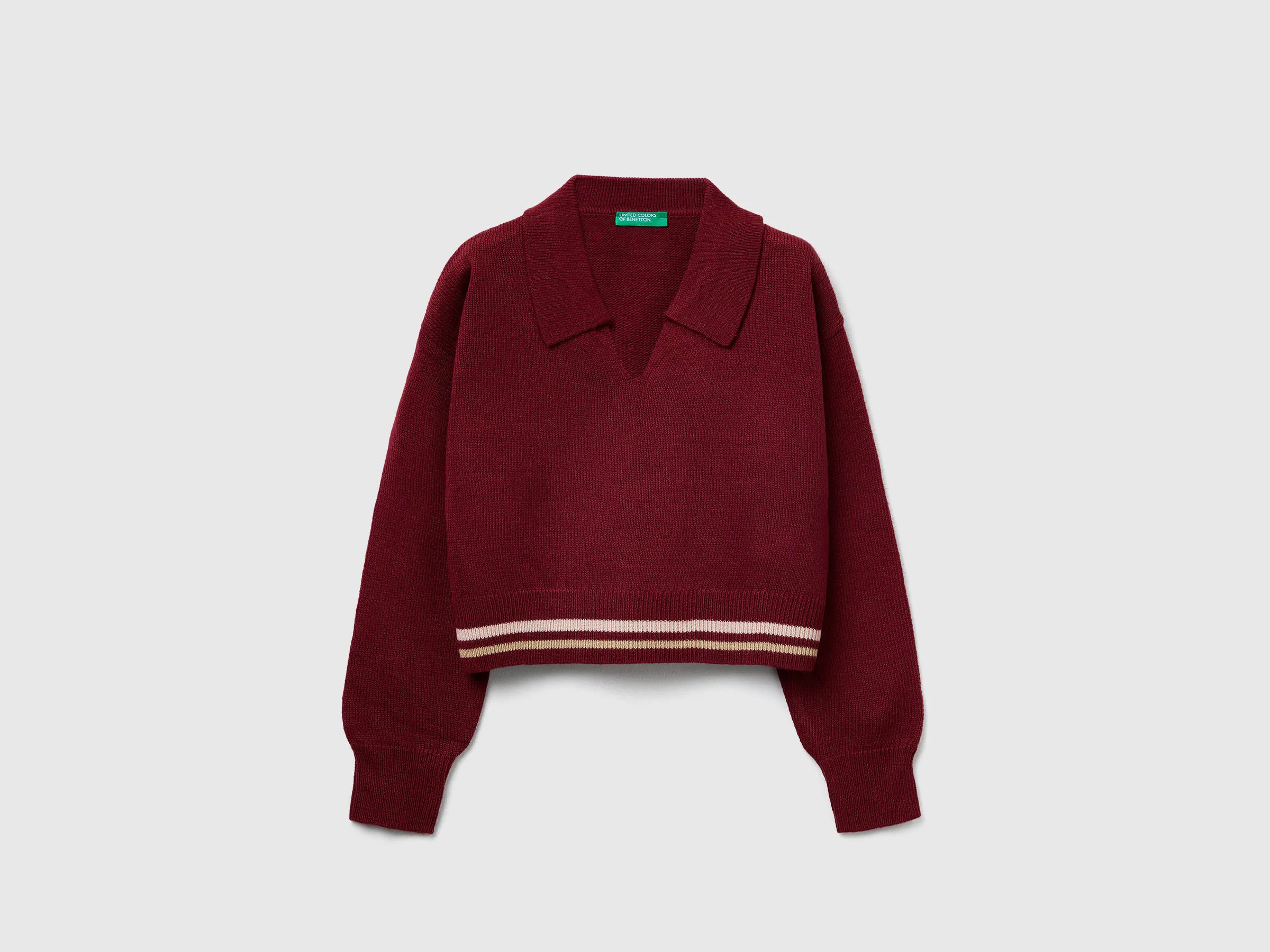 Polo en tricot - Bordeaux