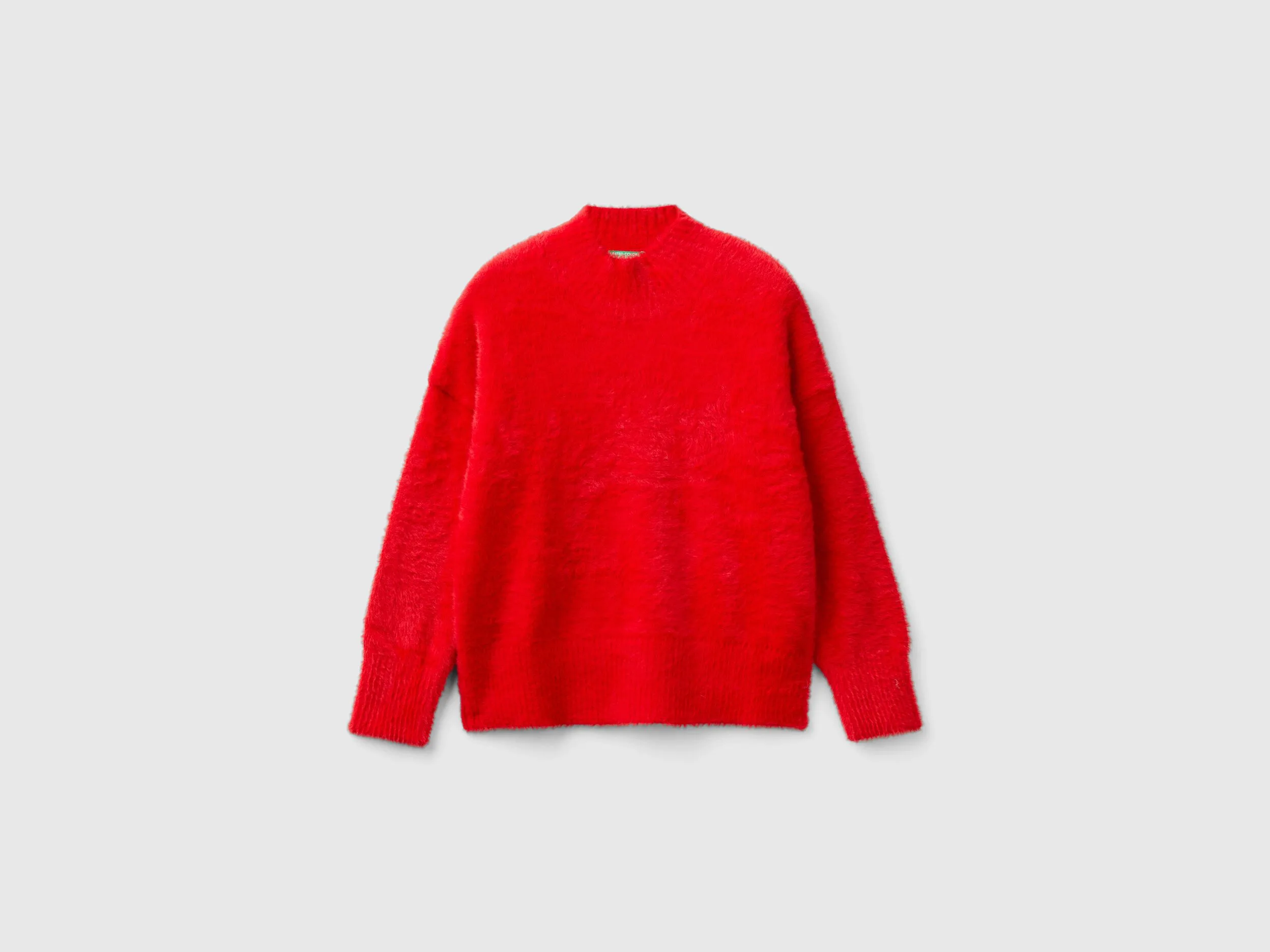 Pull en tissu duveteux - Rouge