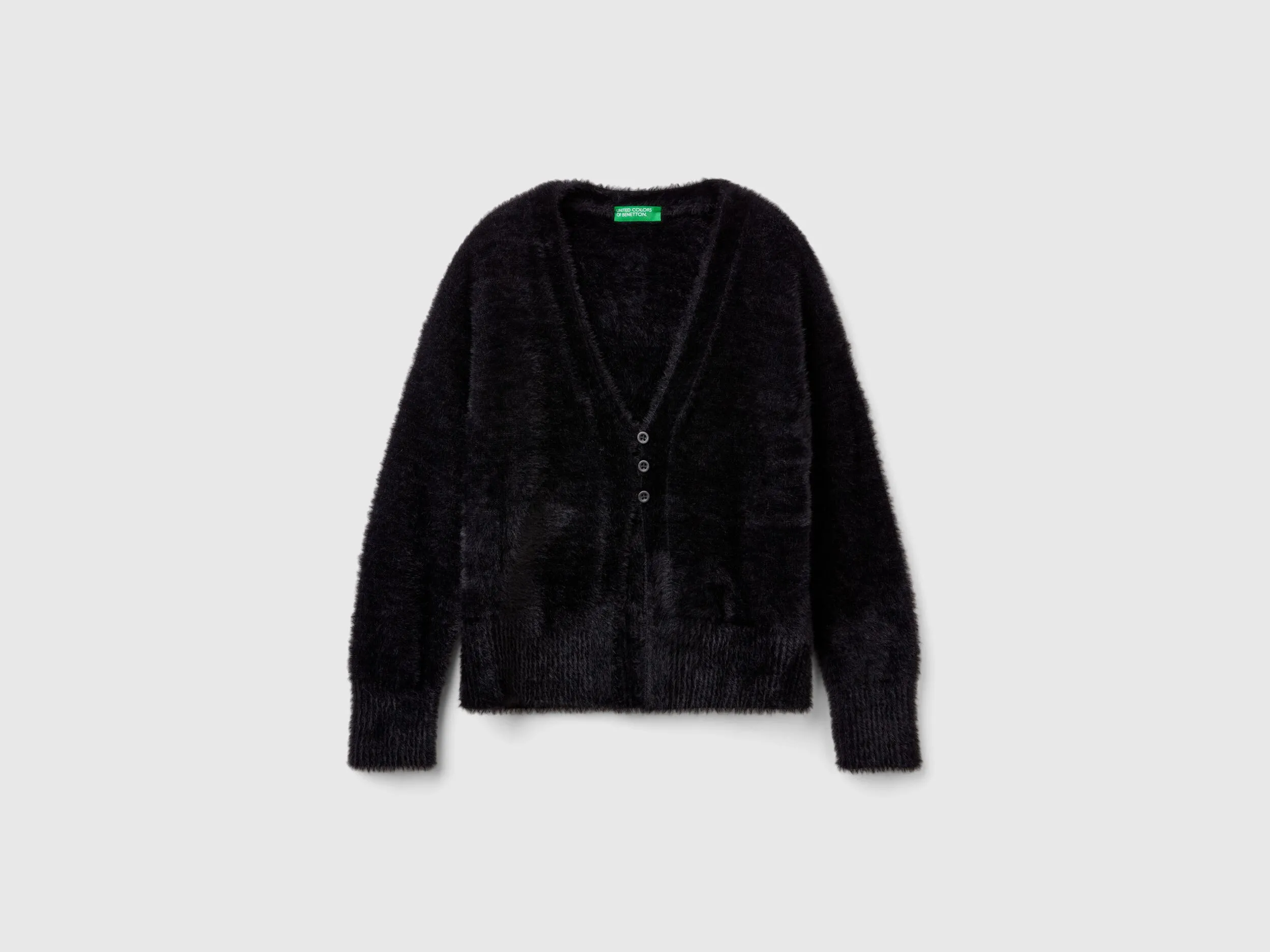 Gilet en tissu duveteux - Noir