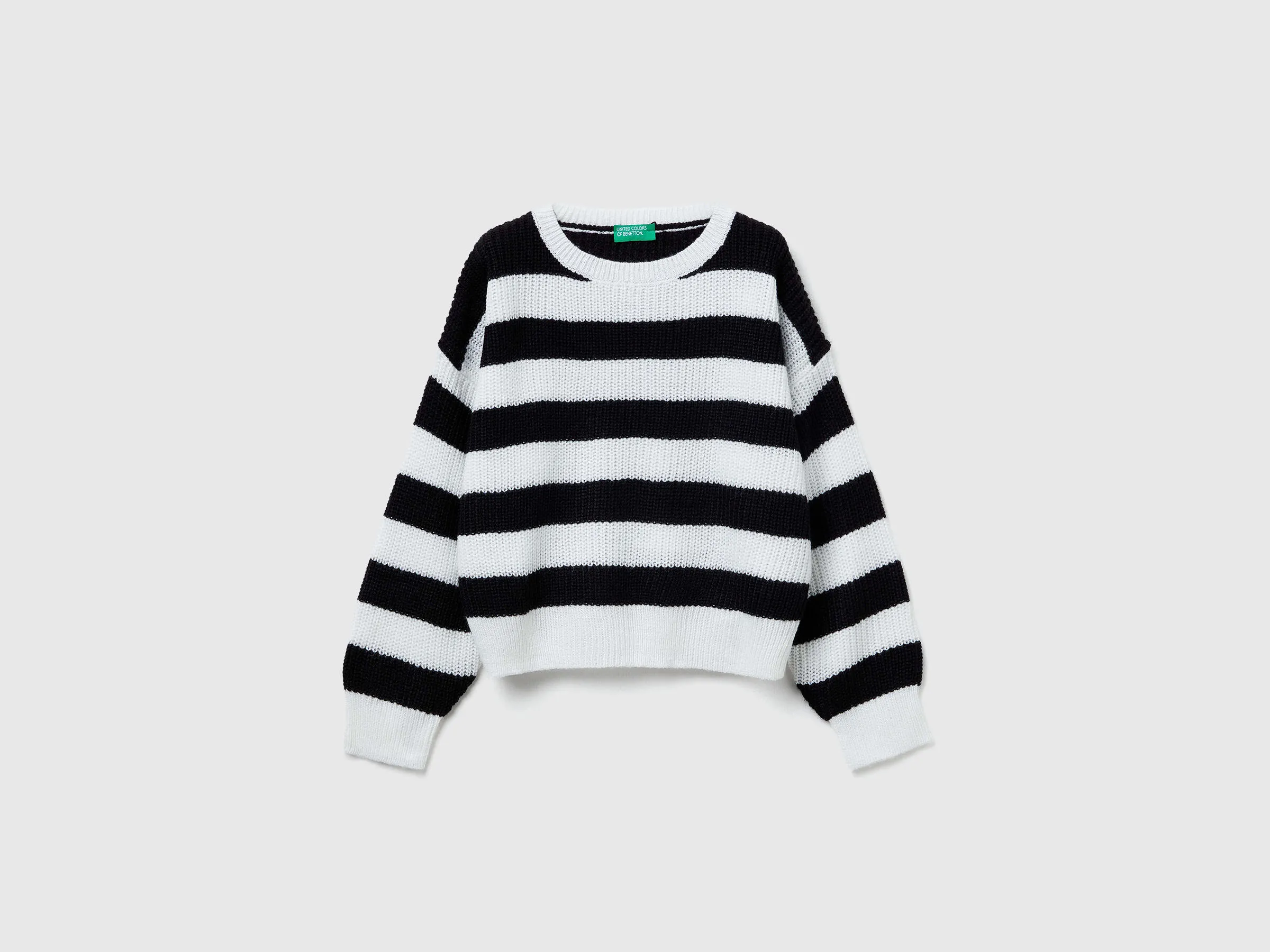 Pull rayé - Crème