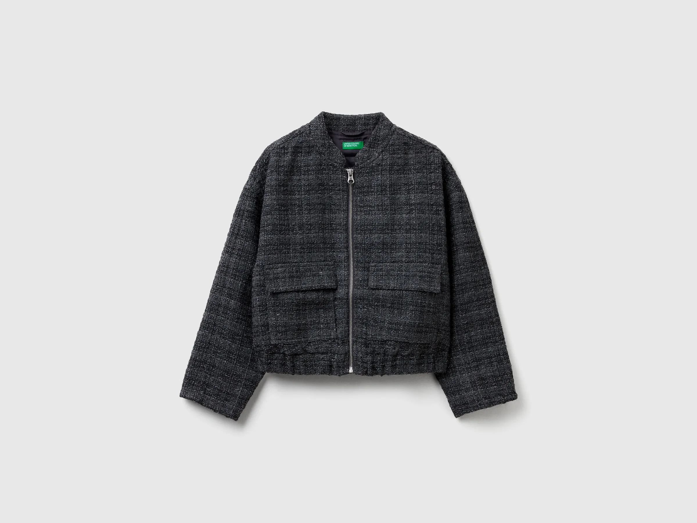 Veste en laine mélangée - Gris Foncé