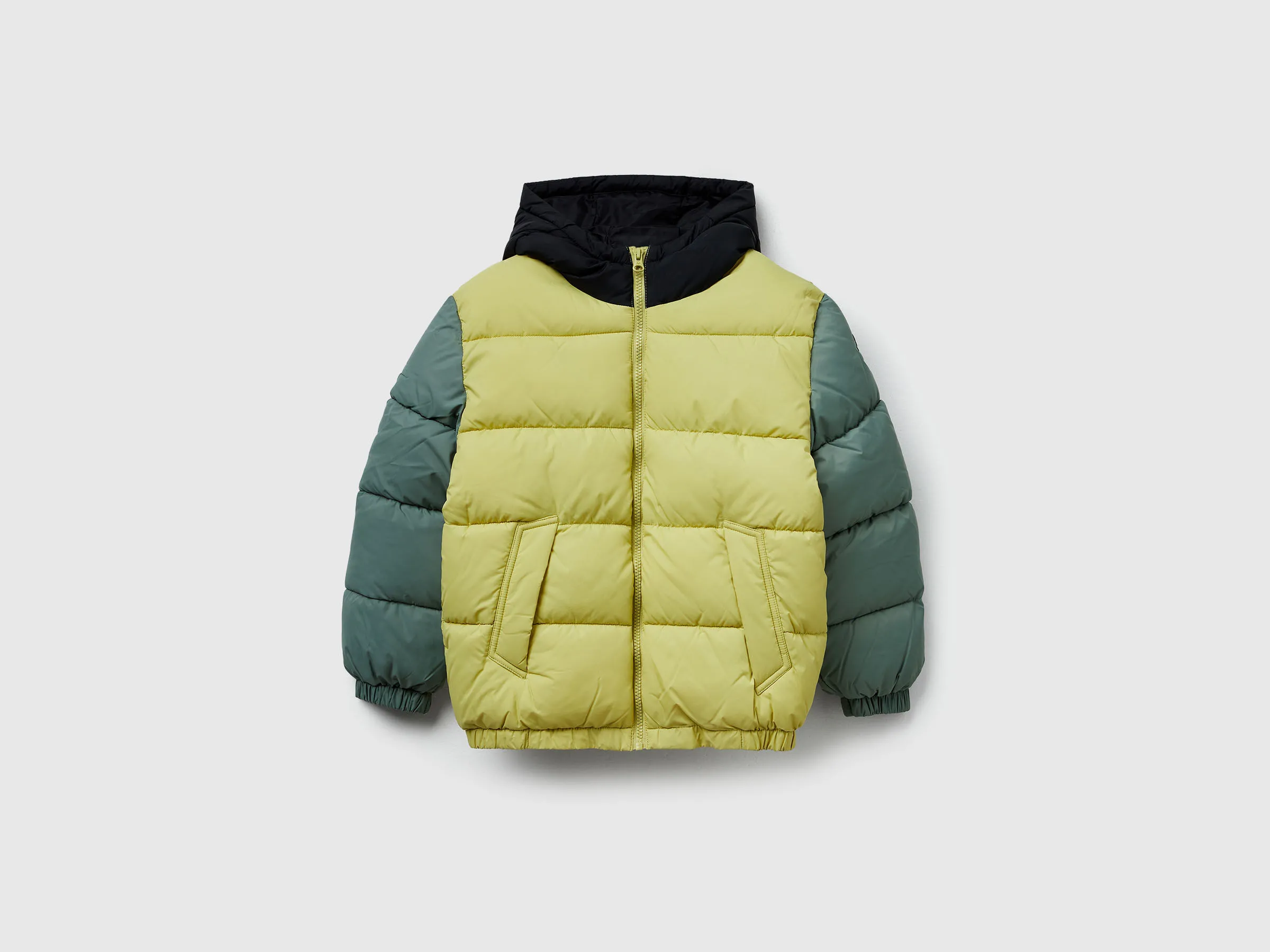 Veste matelassée à capuche - Moutarde