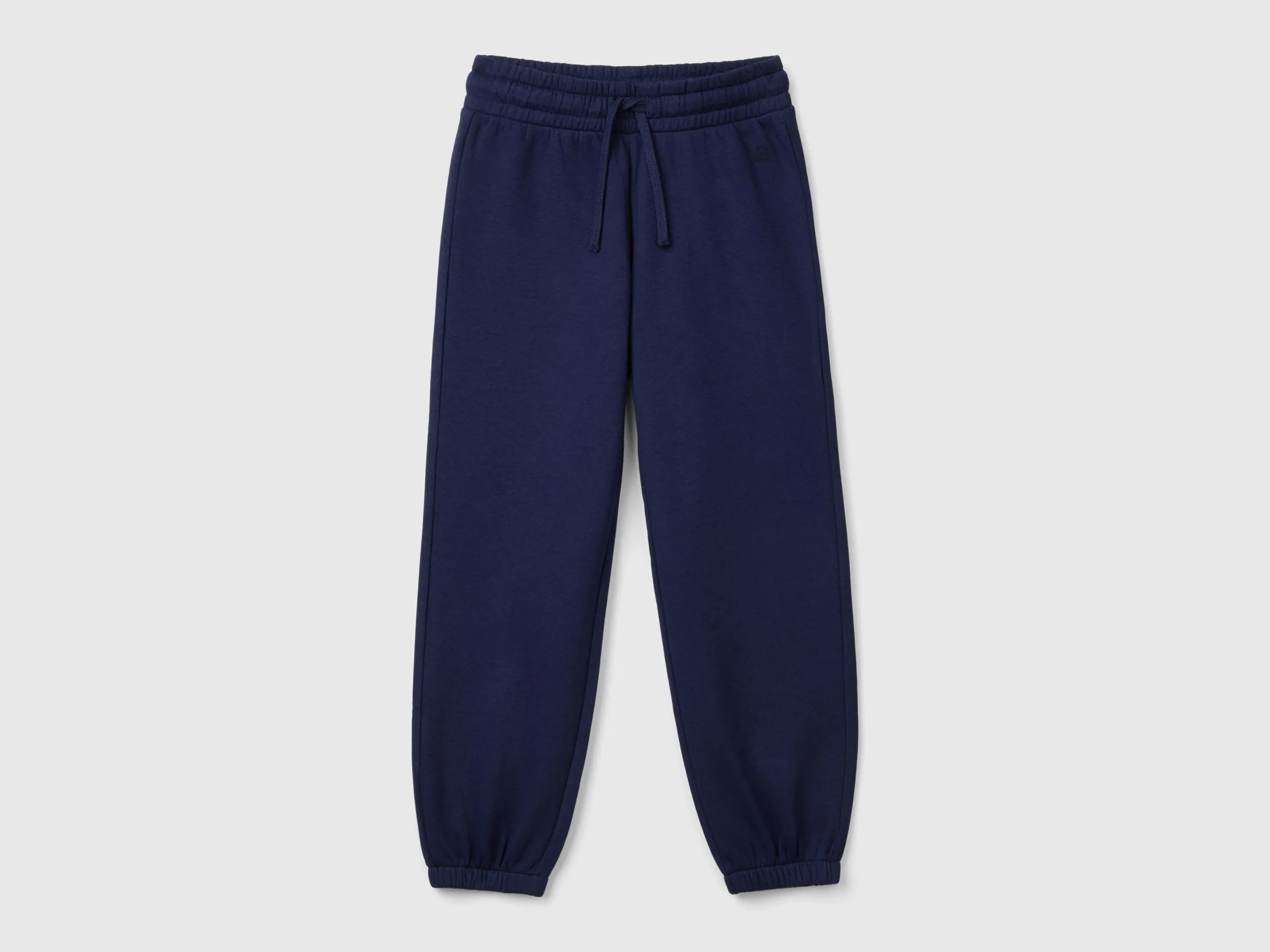 Pantalon de jogging en molleton avec cordon de serrage - Bleu Foncé