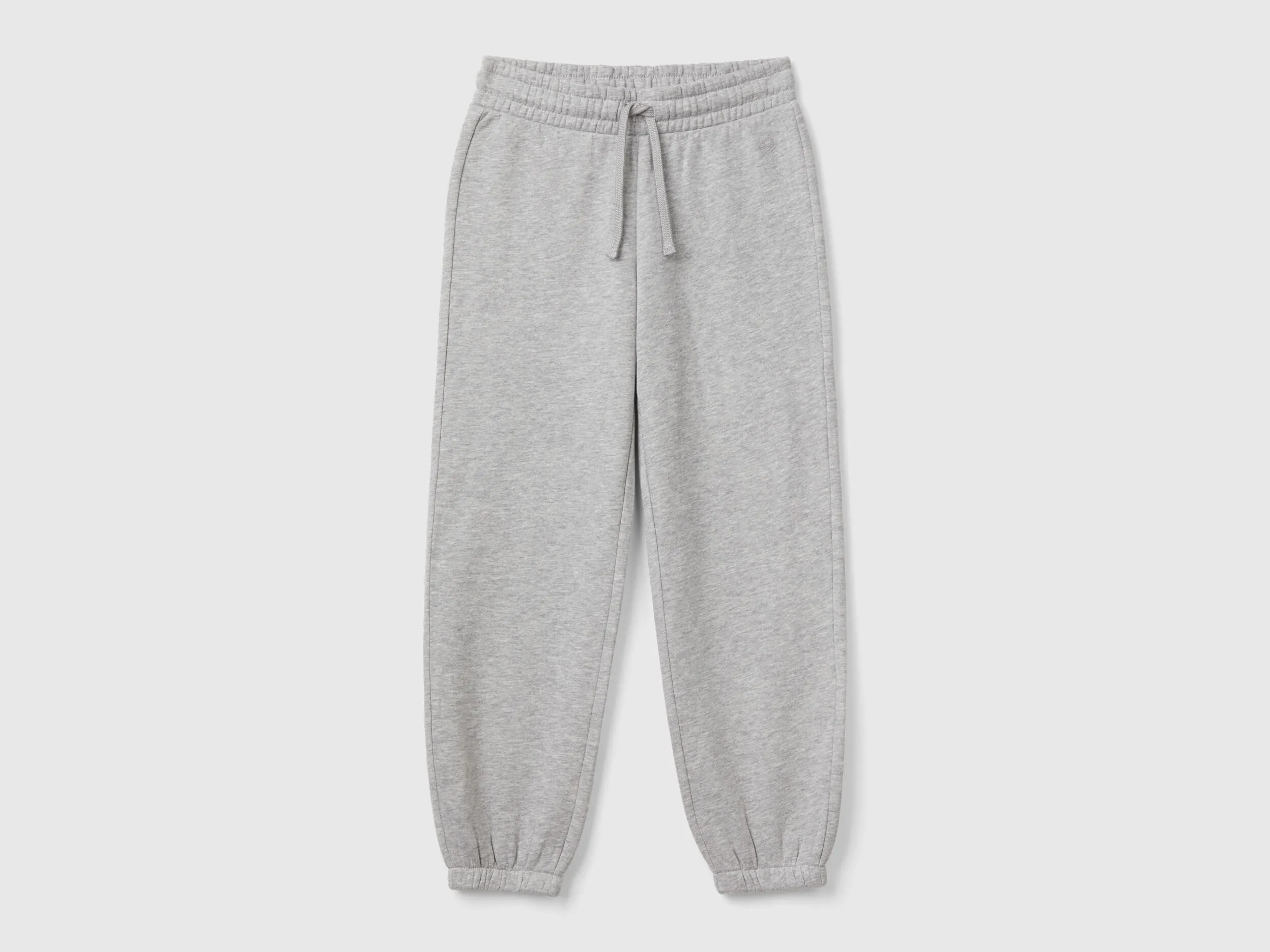 Pantalon de jogging en molleton avec cordon de serrage - Gris Clair