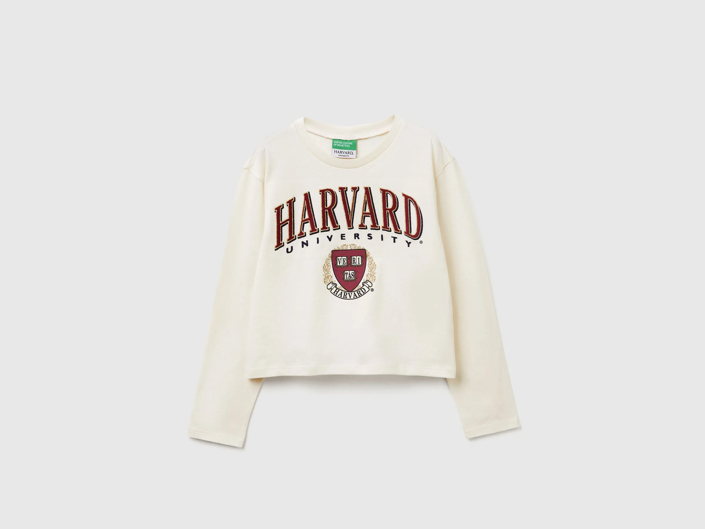 T-shirt coupe carrée ©Université Harvard - Crème