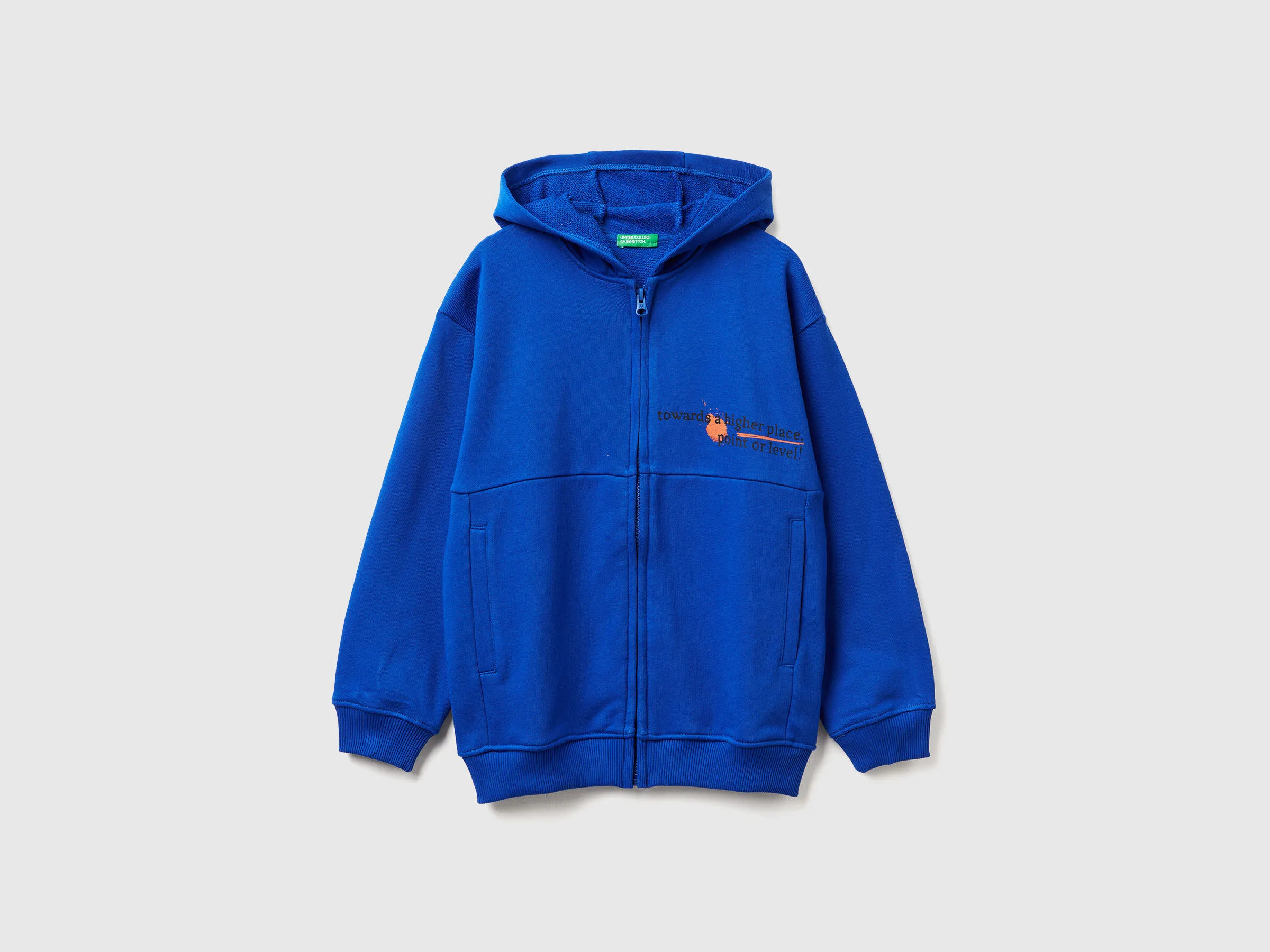 Sweat-shirt ample avec imprimés - Turquoise