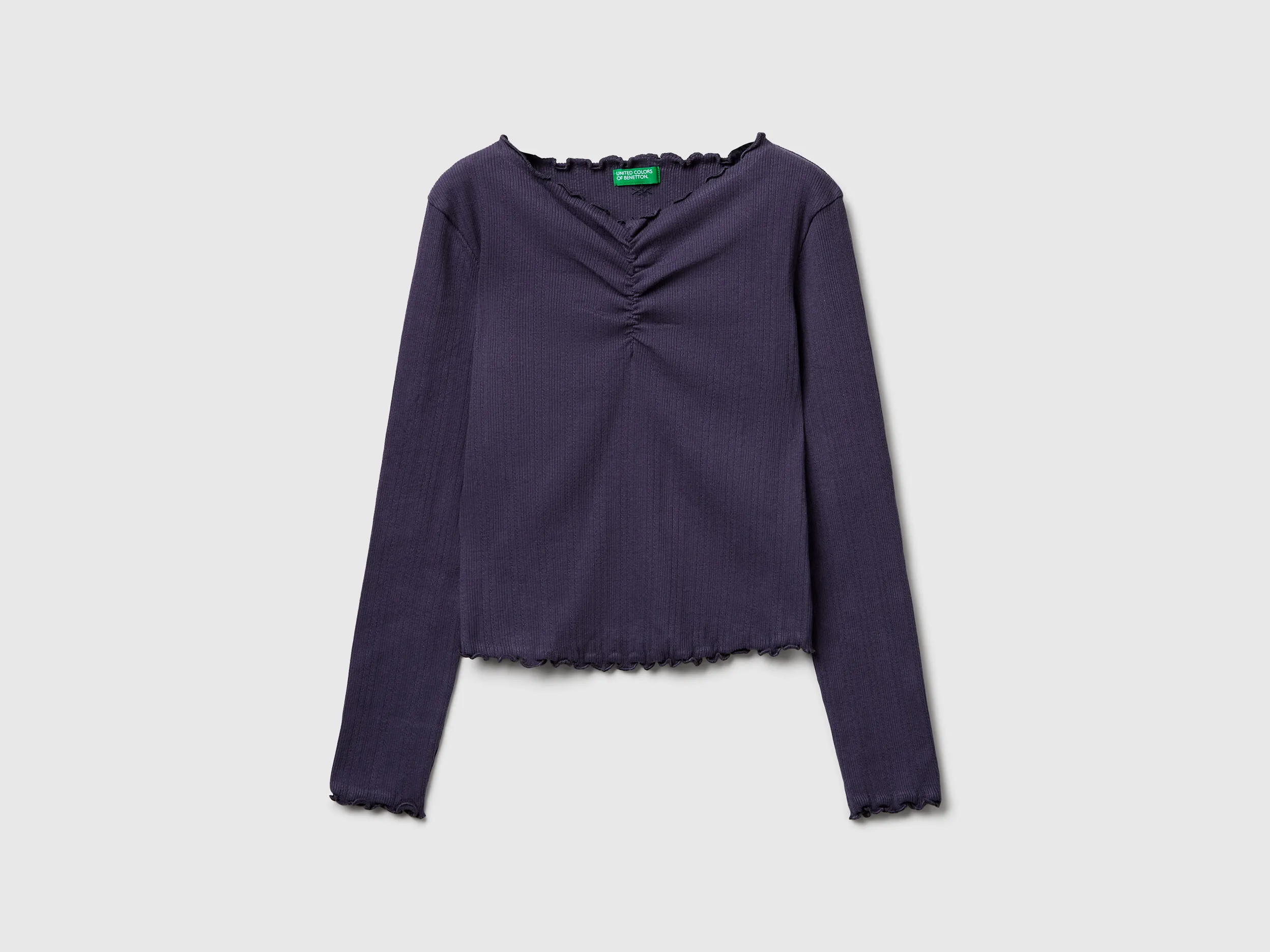 T-shirt à bords ondulés - AVIATOR GRAY