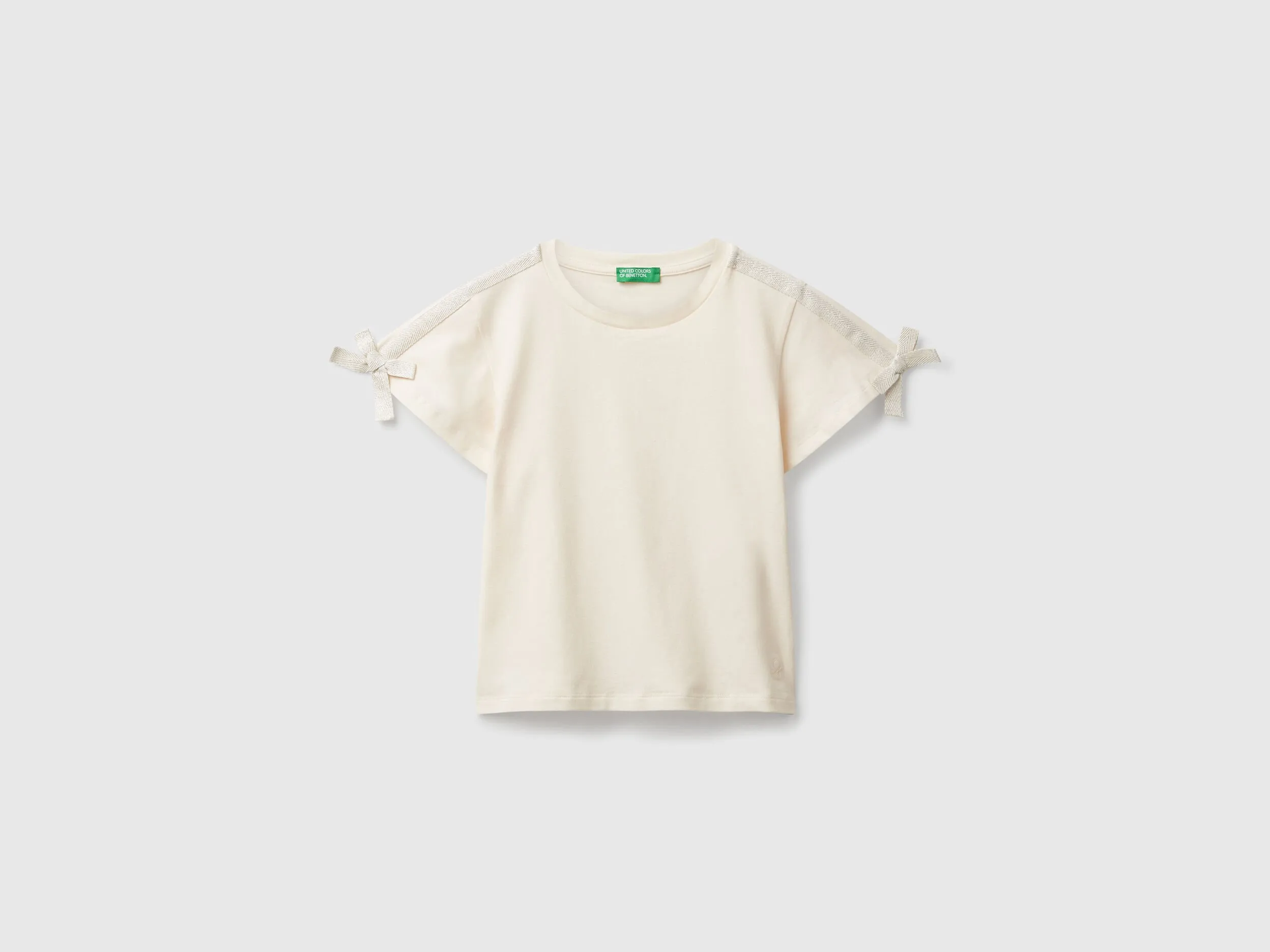 T-shirt avec nœuds - Crème