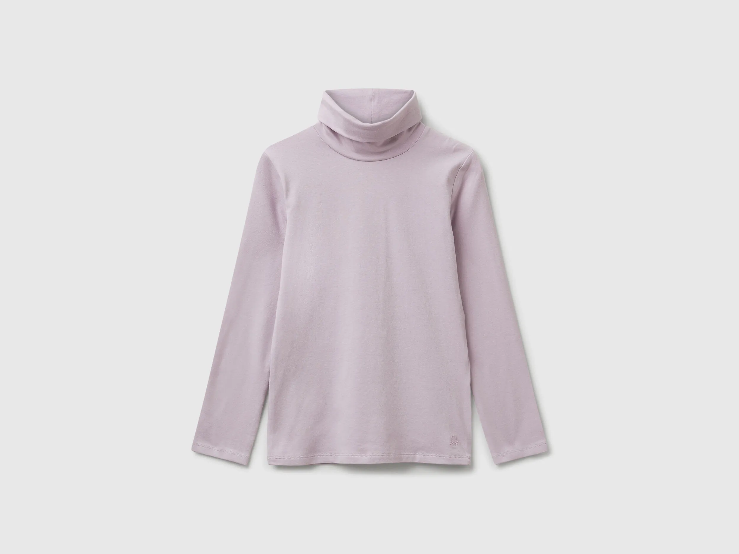 T-shirt extensible à col montant - Lavande