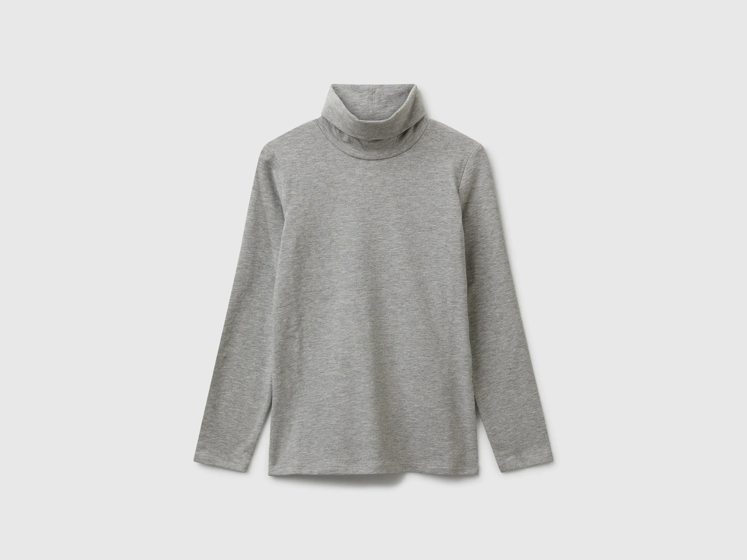 T-shirt extensible à col montant - Gris Clair