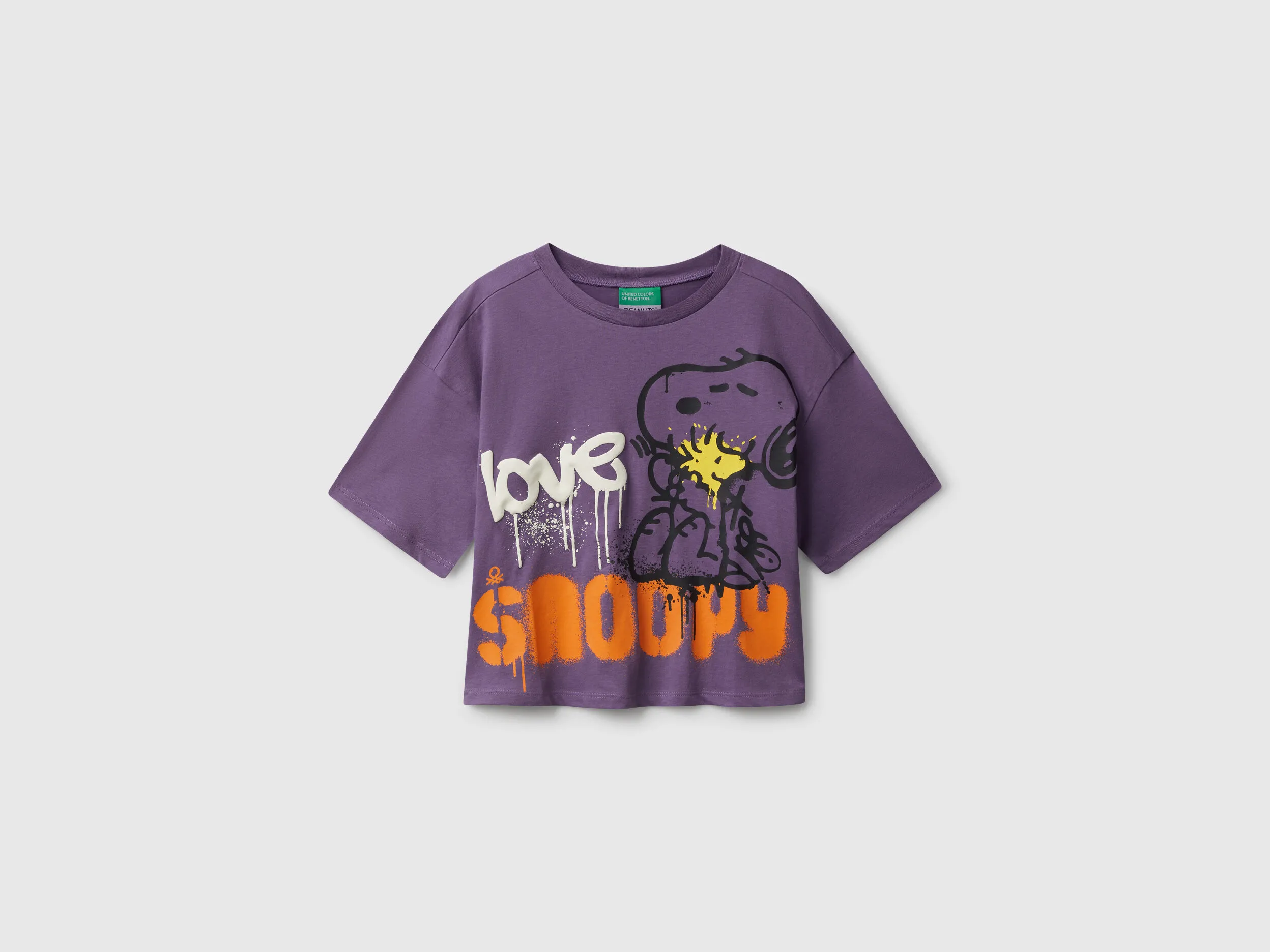 T-shirt coupe carrée ©Peanuts - Violet