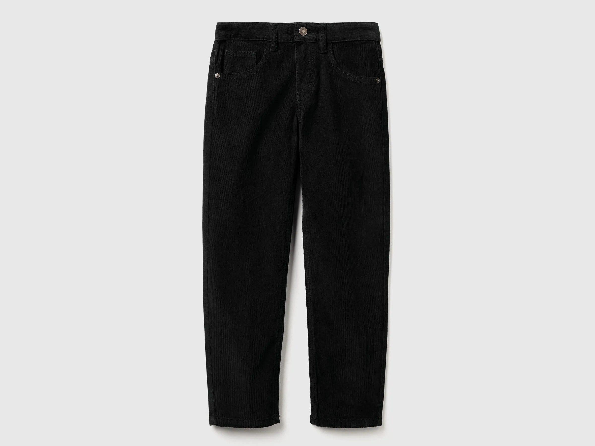 Pantalon slim en velours stretch - Noir