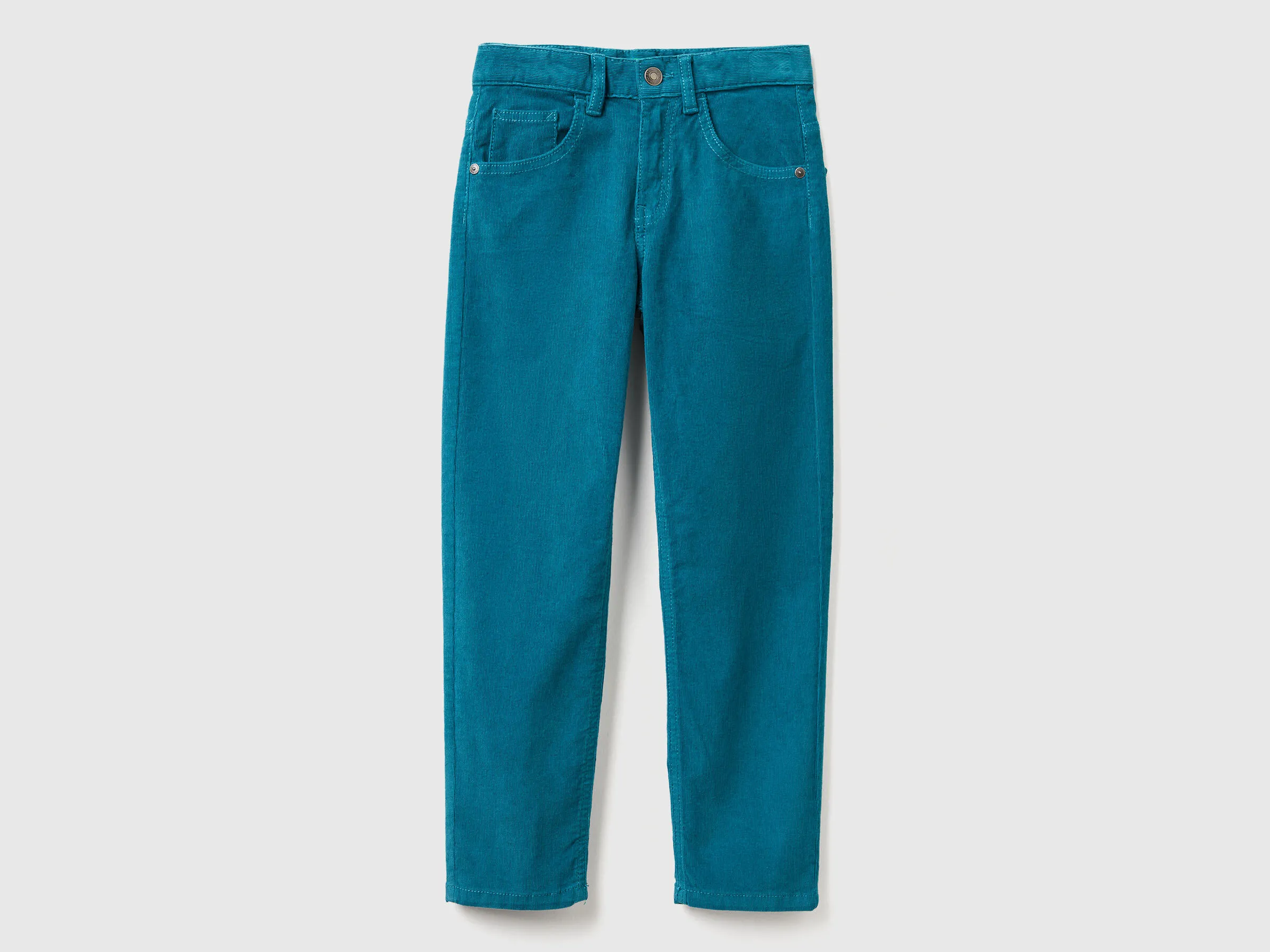 Pantalon slim en velours stretch - Canard
