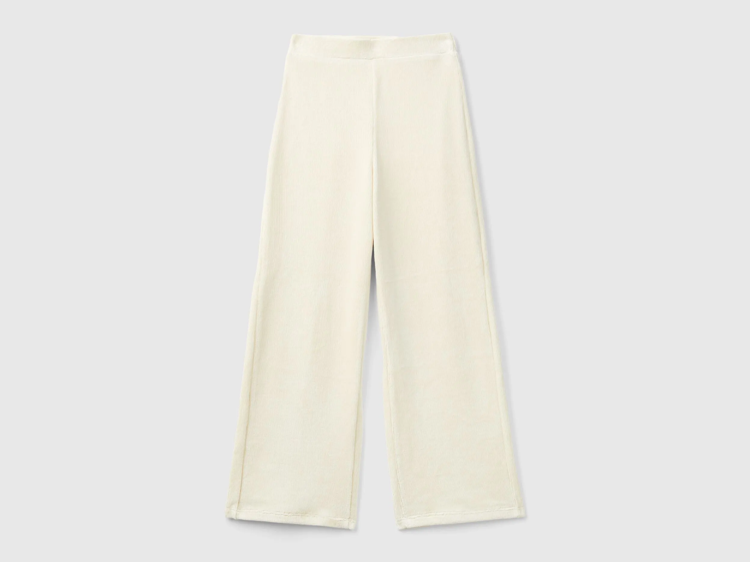 Pantalon ample en chenille - Crème