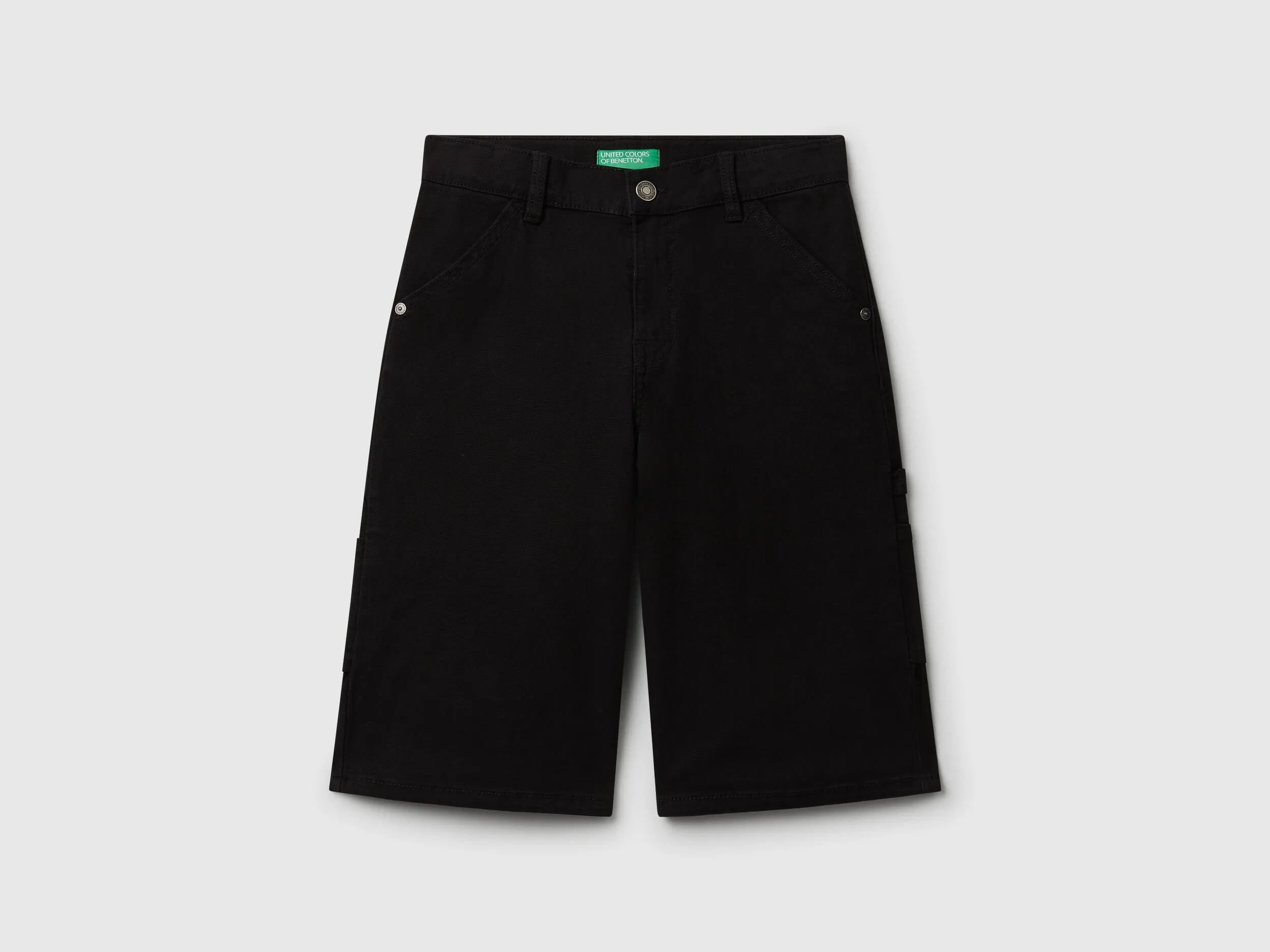 Jean cargo longueur genou - Noir