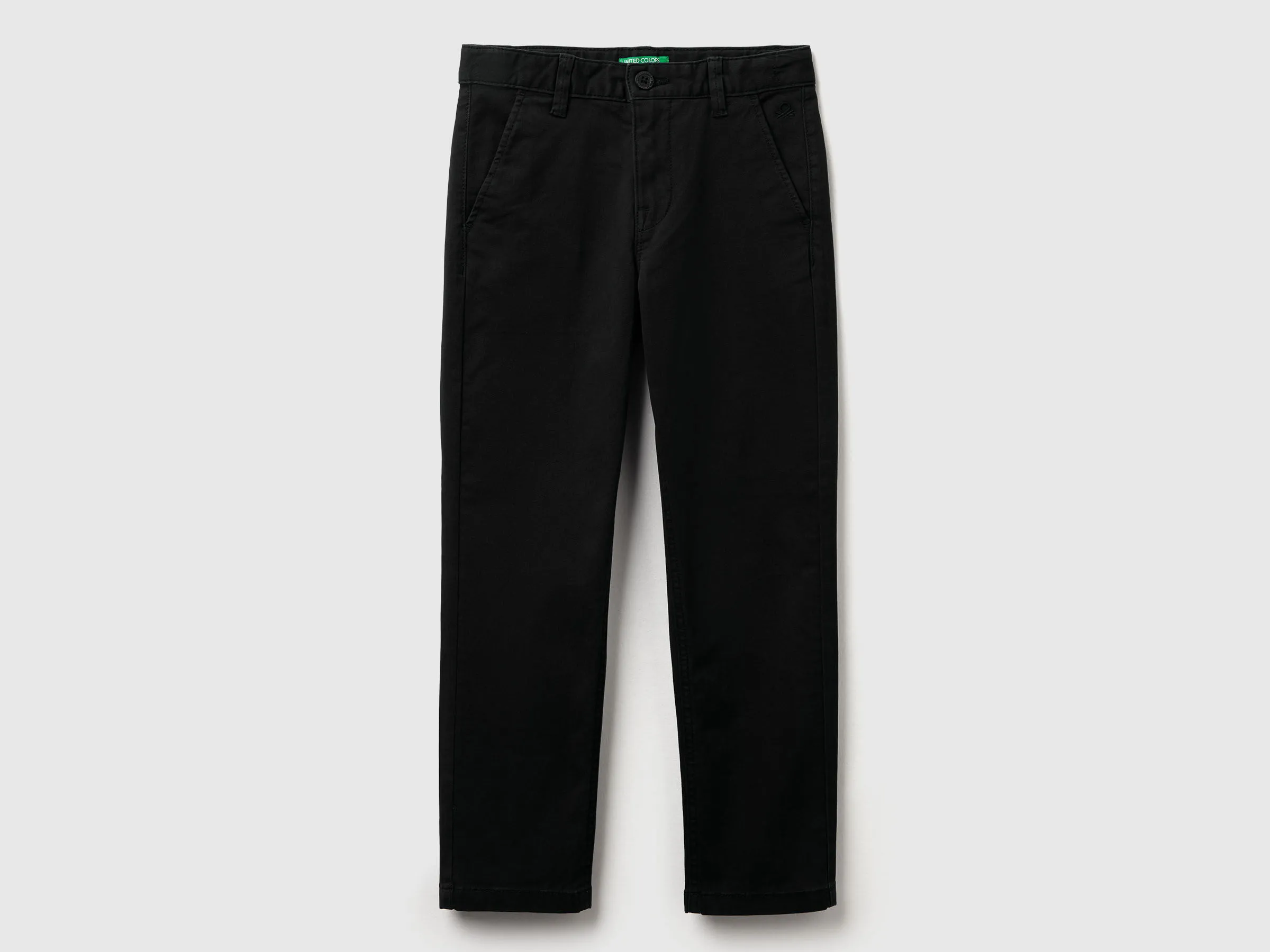 Pantalon chino slim fit en coton stretch - Noir