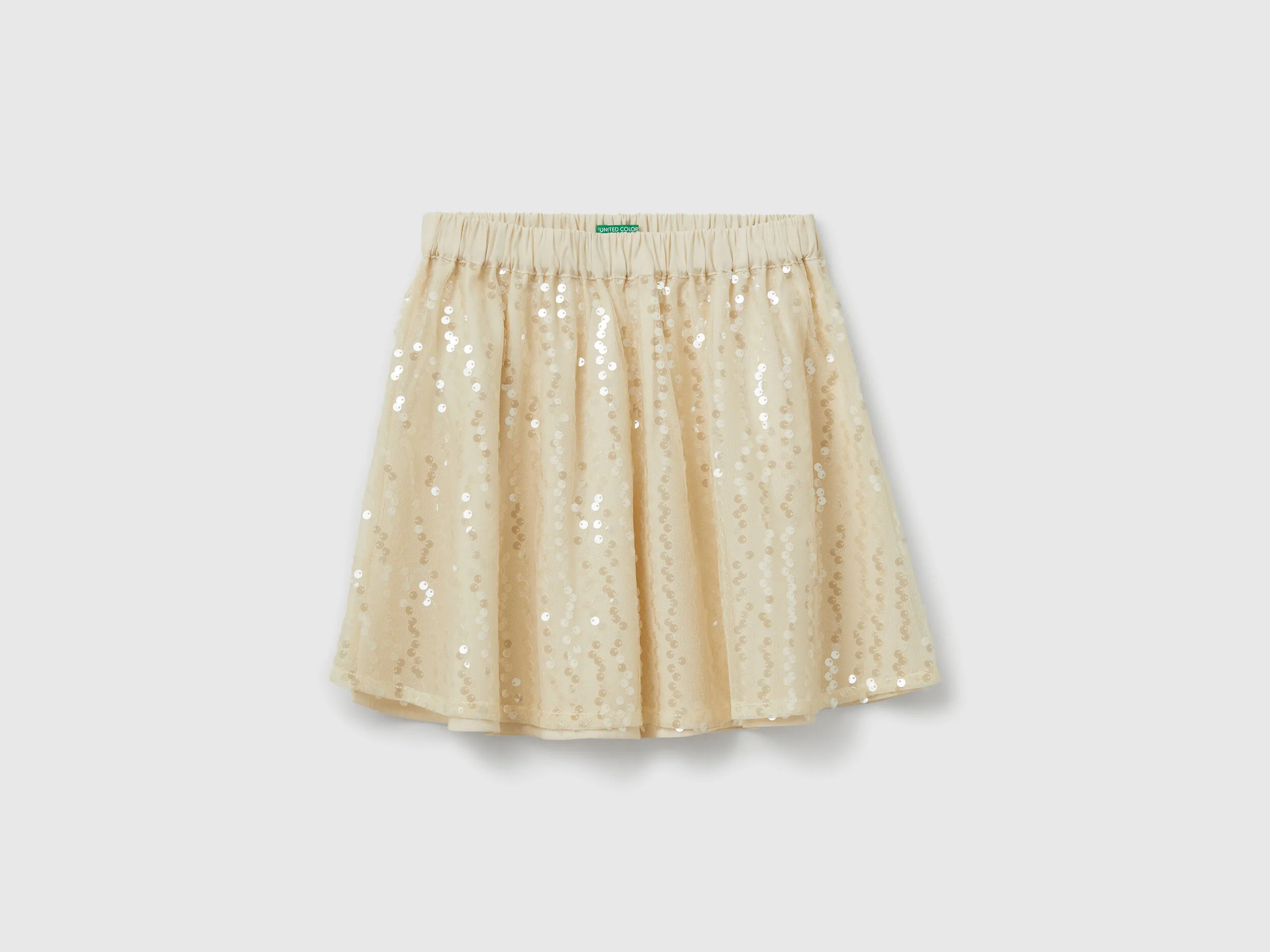 Jupe à paillettes - Crème