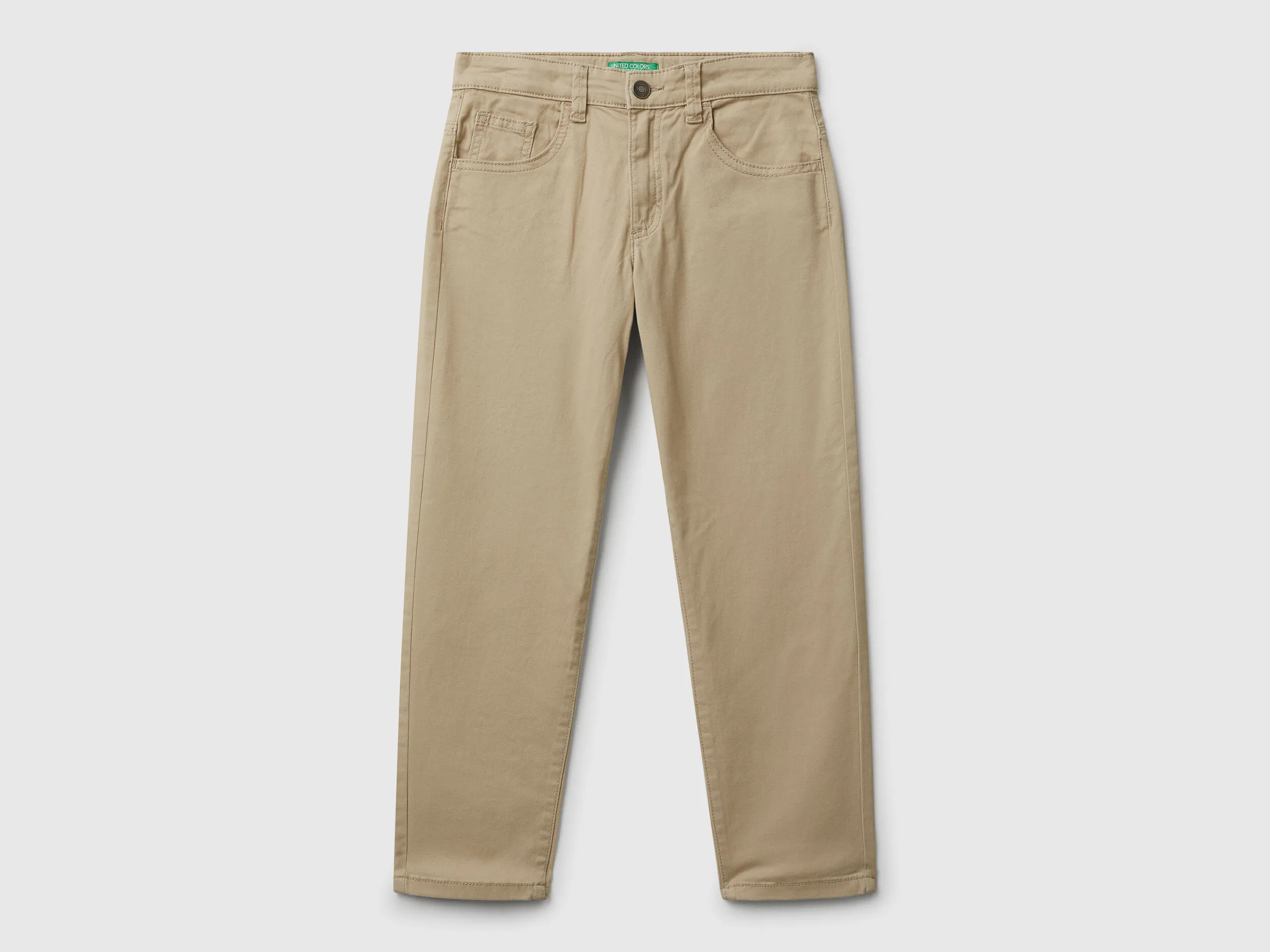 Pantalon en coton extensible - Beige