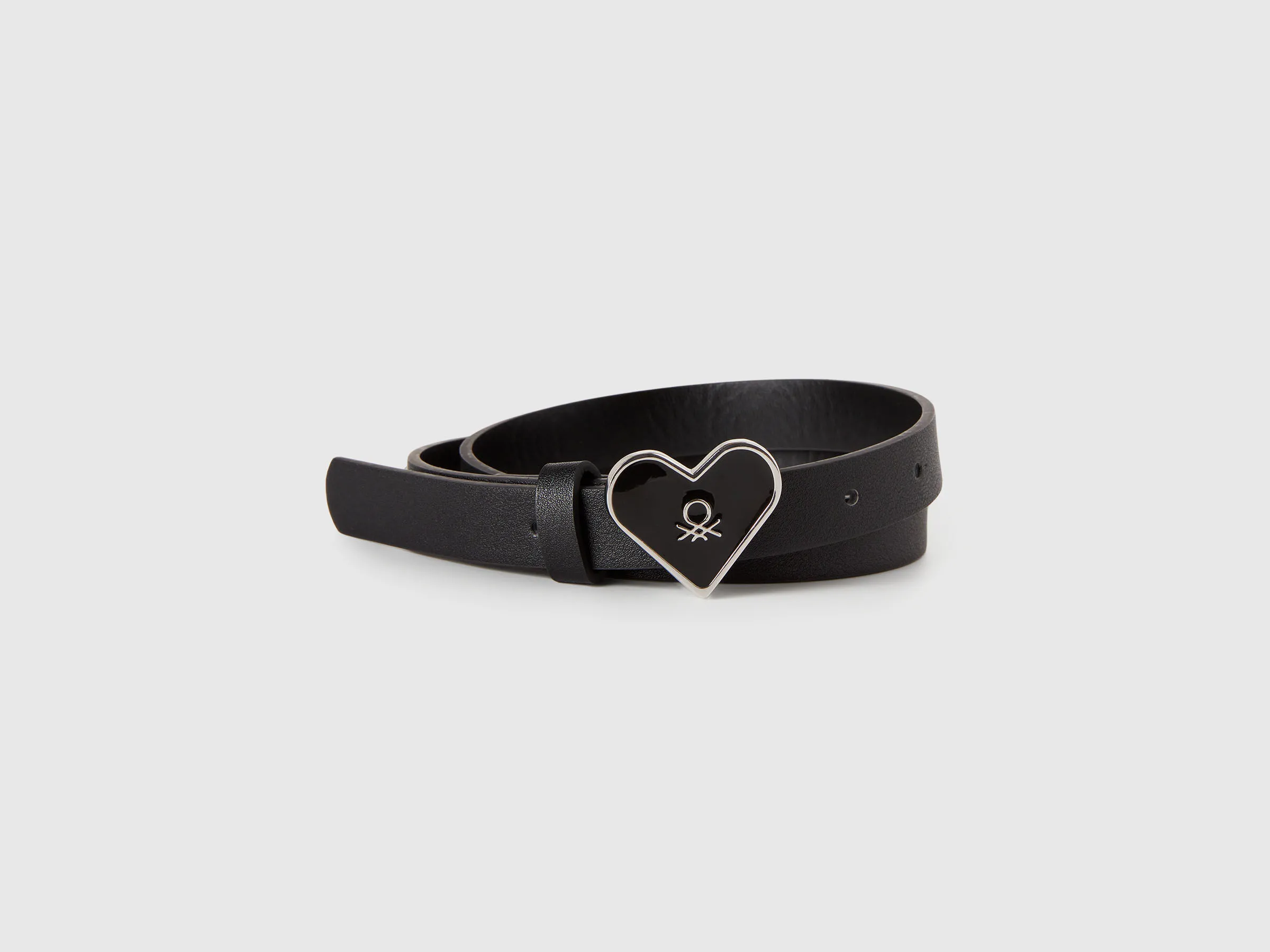 Ceinture avec boucle en forme de cœur - Noir