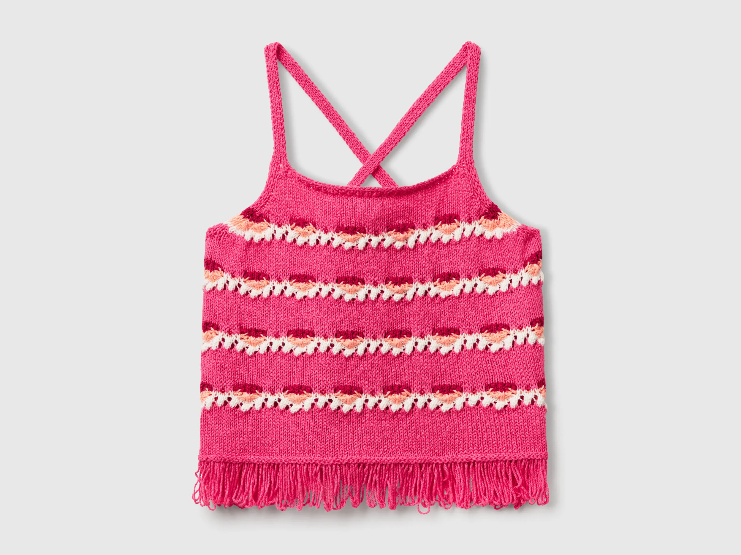 Haut au point de crochet - Rose