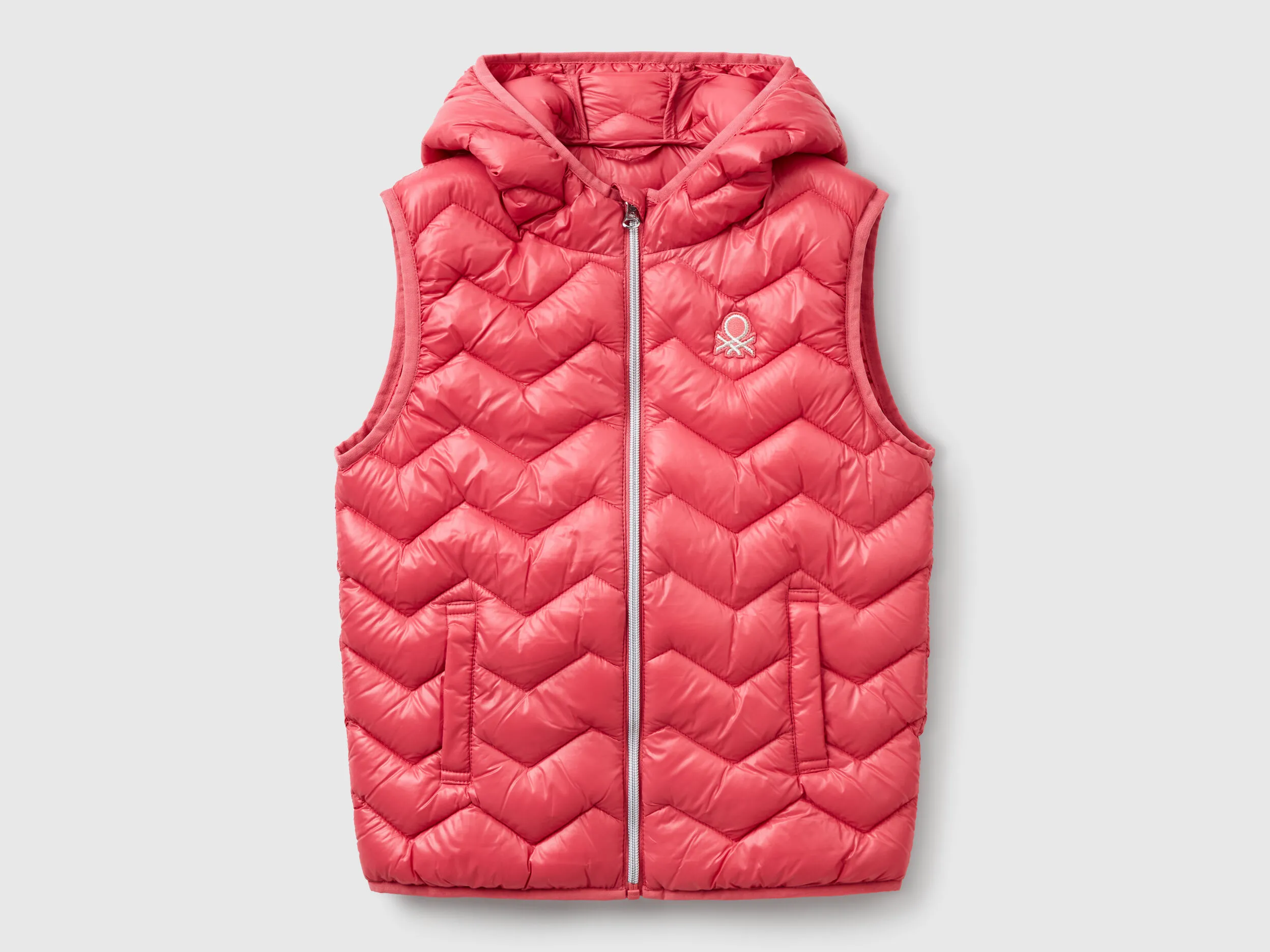 Gilet rembourré avec capuche - Saumon