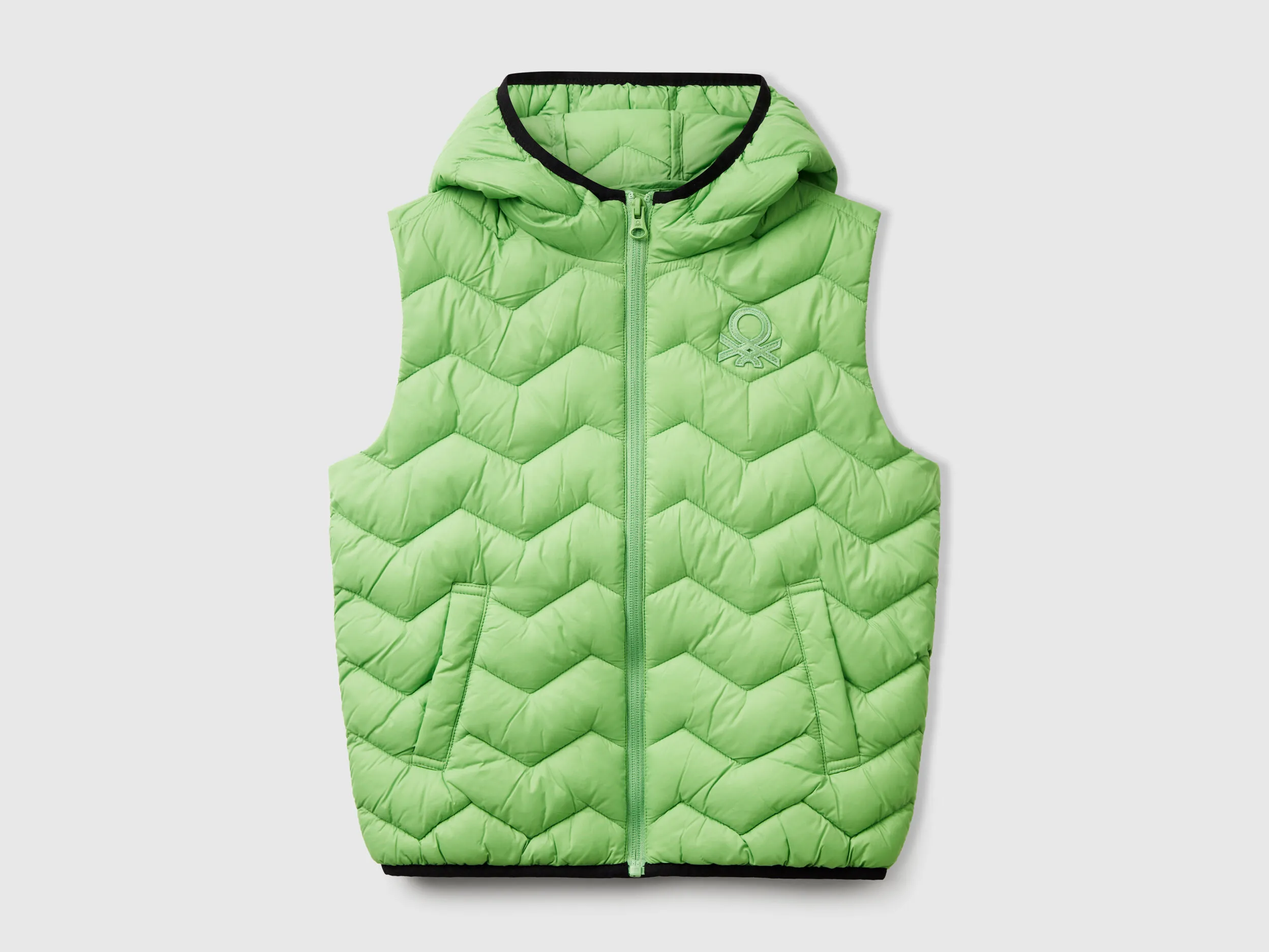 Gilet rembourré avec capuche - Vert