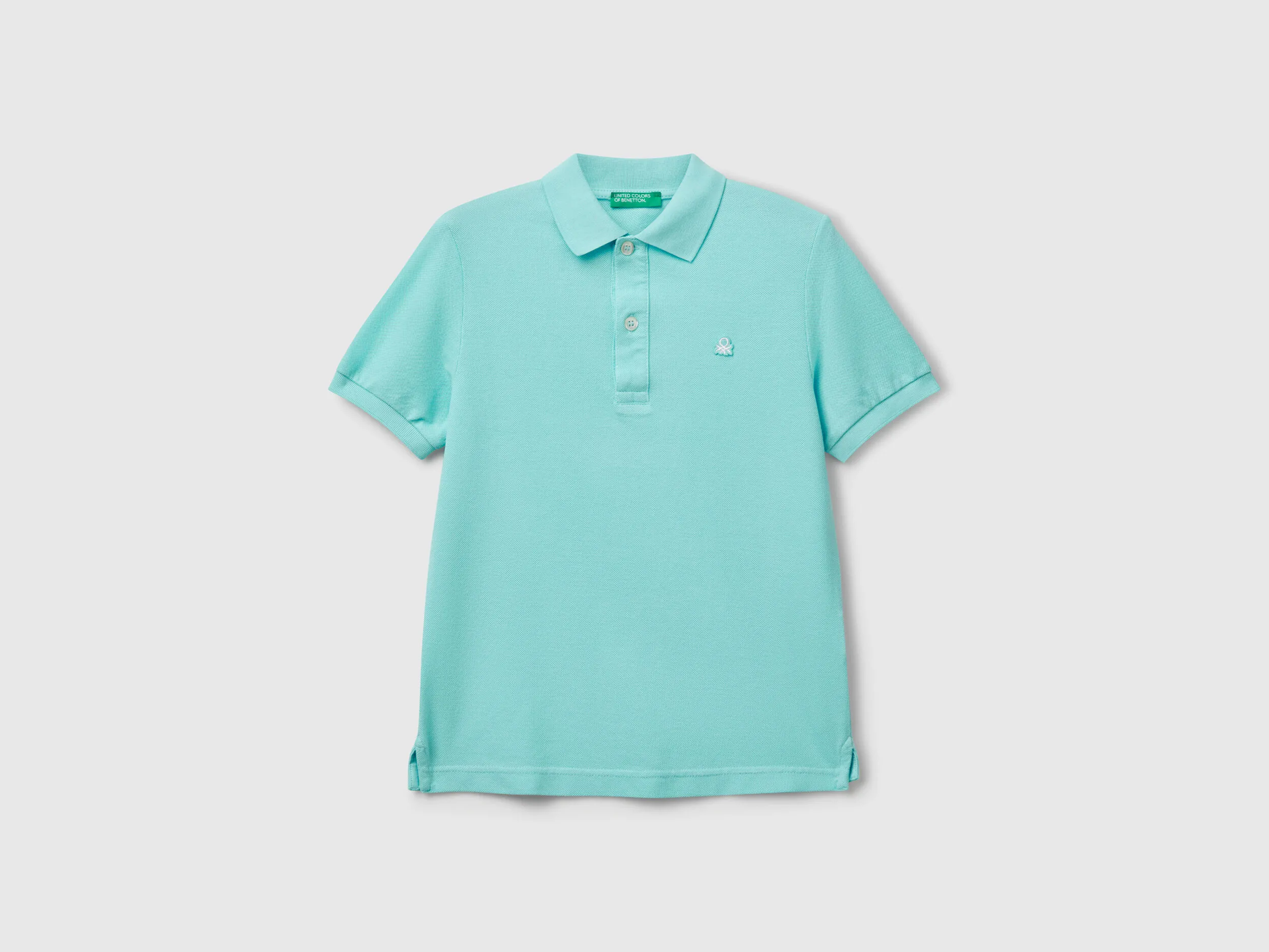 Polo slim en pur coton - Turquoise