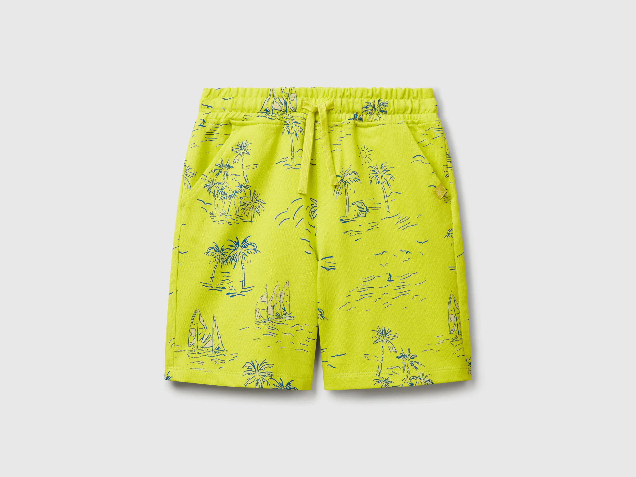 Bermuda à imprimé tropical - Lime