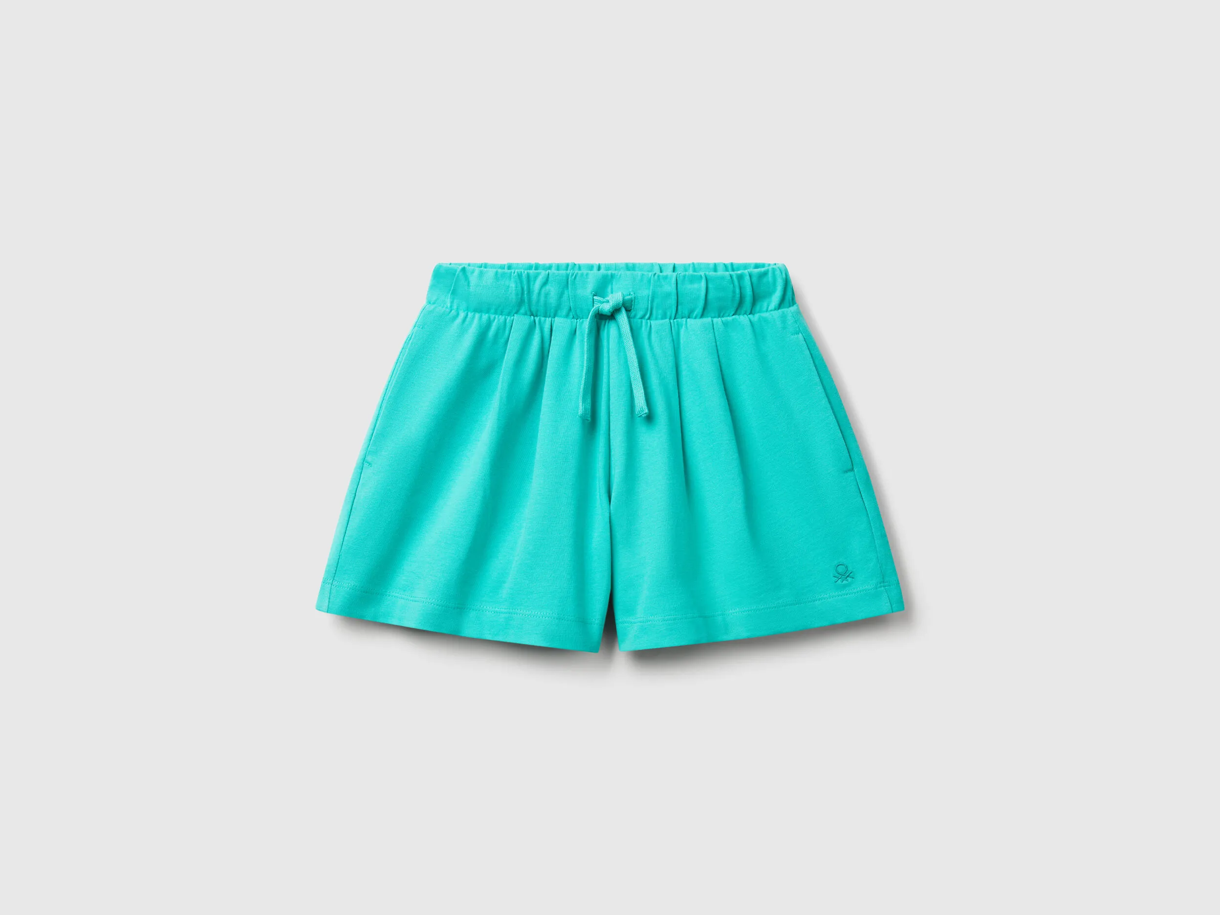 Short pur coton - Bleu Fluo