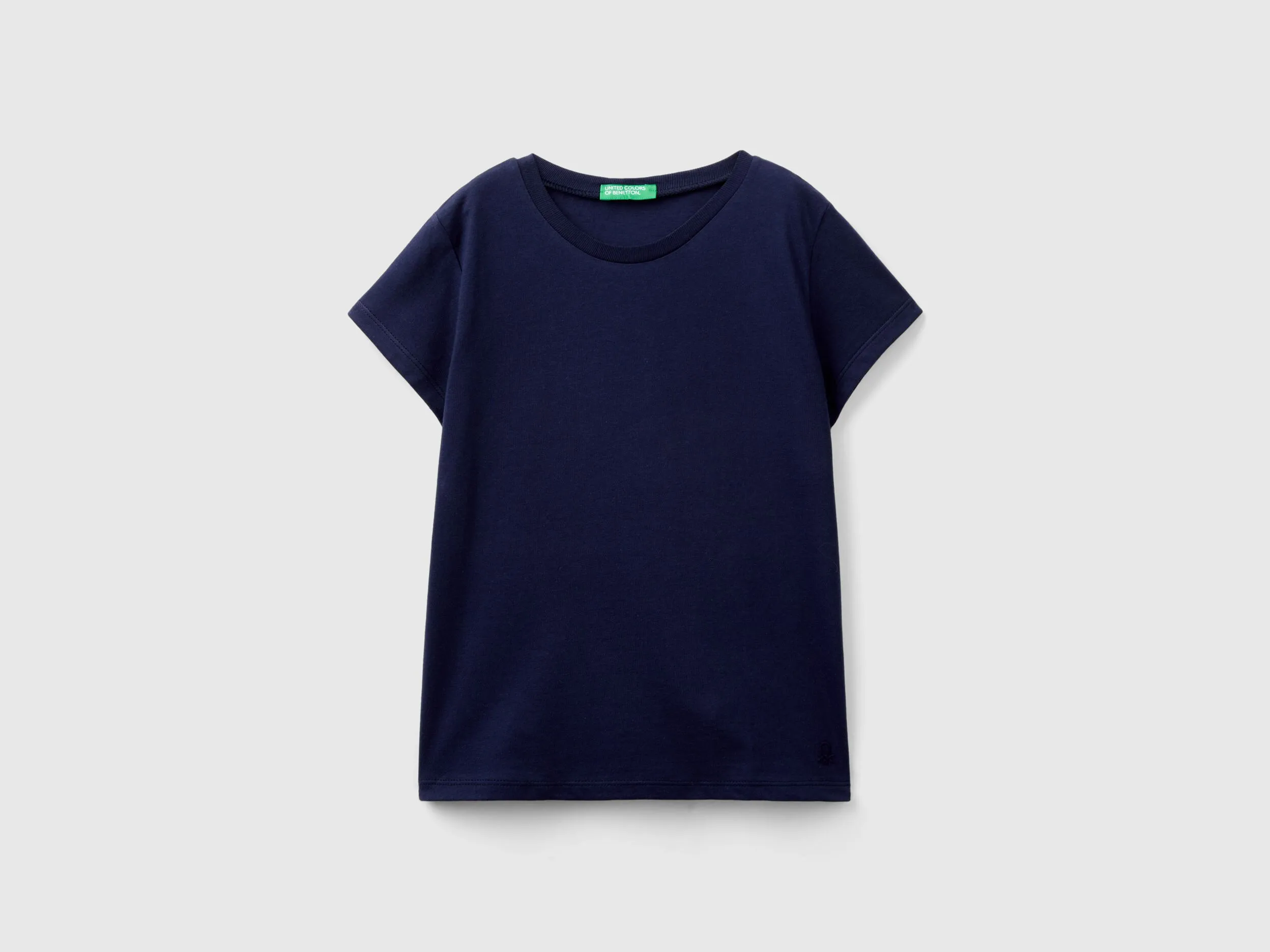 T-shirt en pur coton - Bleu Foncé