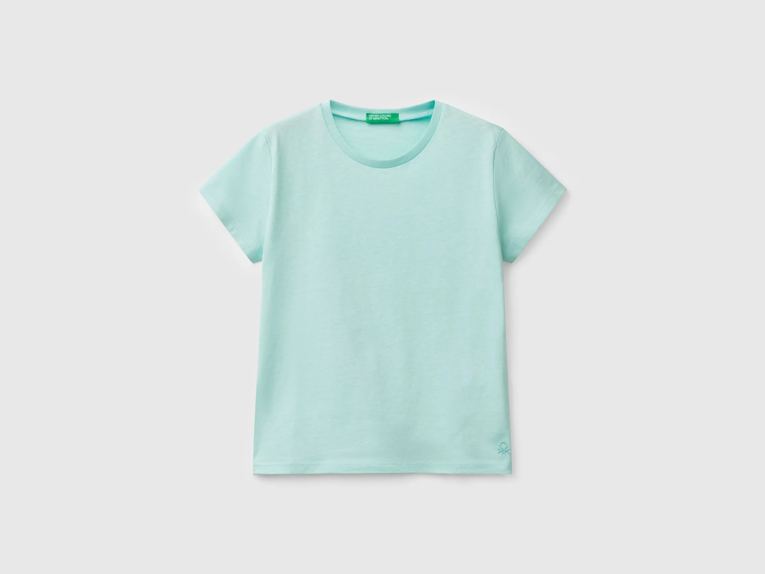 T-shirt en pur coton - Bleu Vert