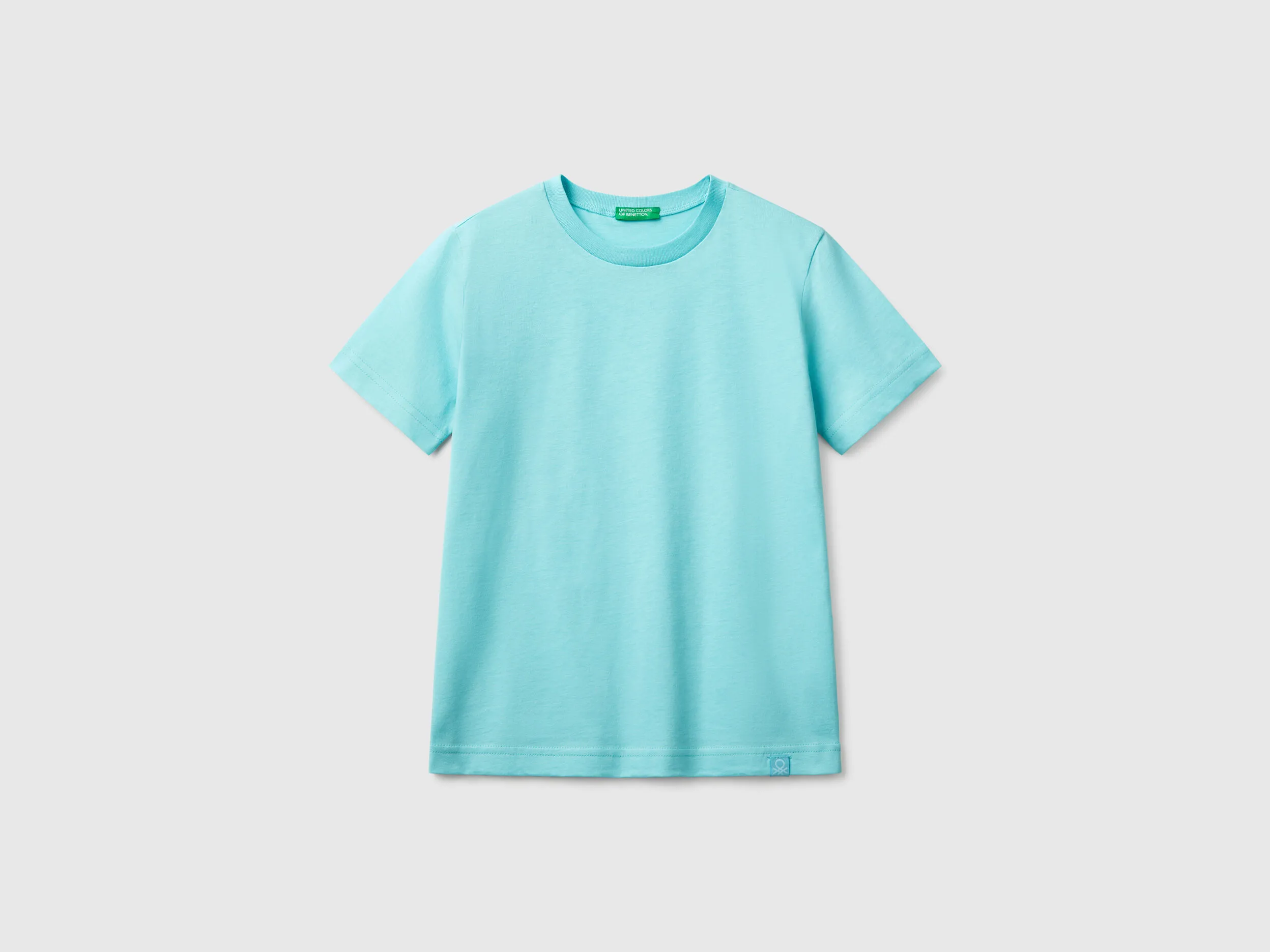 T-shirt à manches courtes en coton - Turquoise