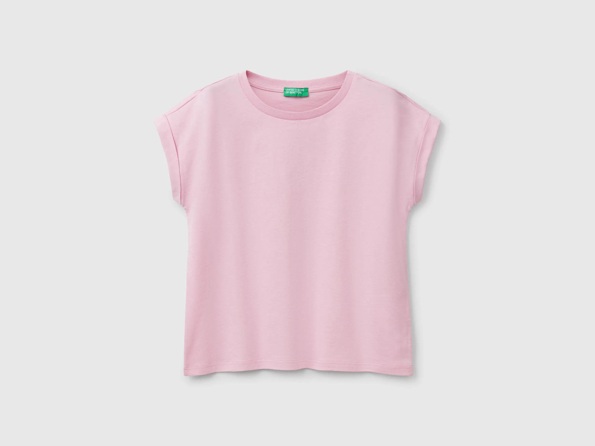 T-shirt coupe boxy avec imprimé et paillettes - Rose