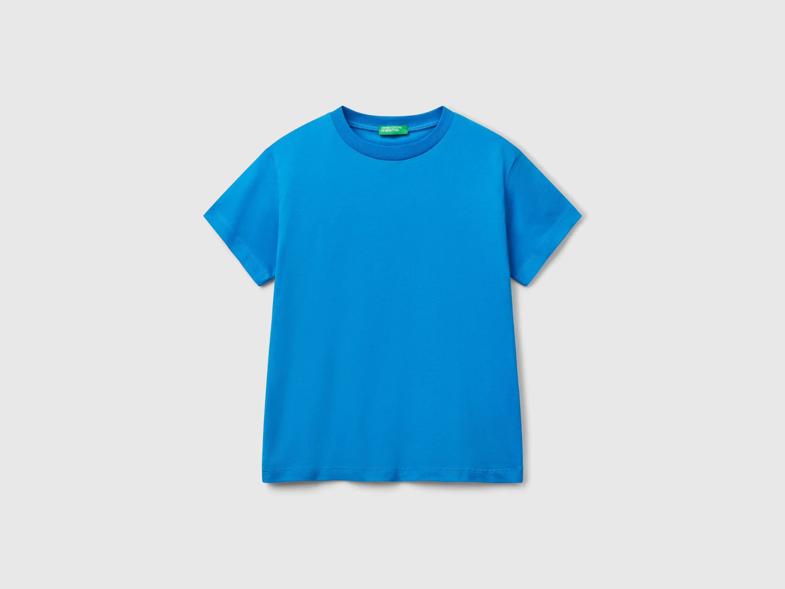 T-shirt en coton avec imprimé au dos - Bleu