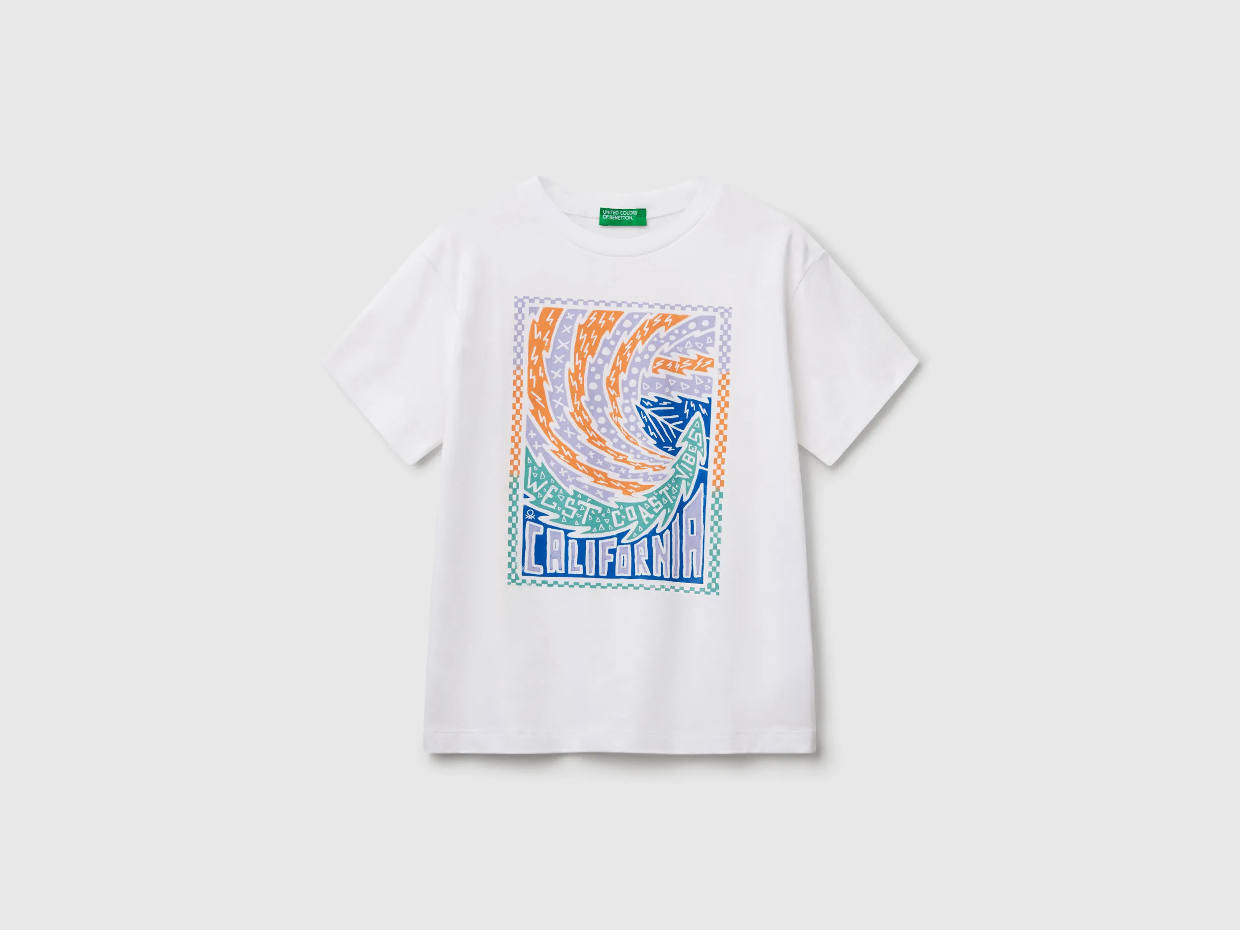 T-shirt en coton avec imprimé - Blanc