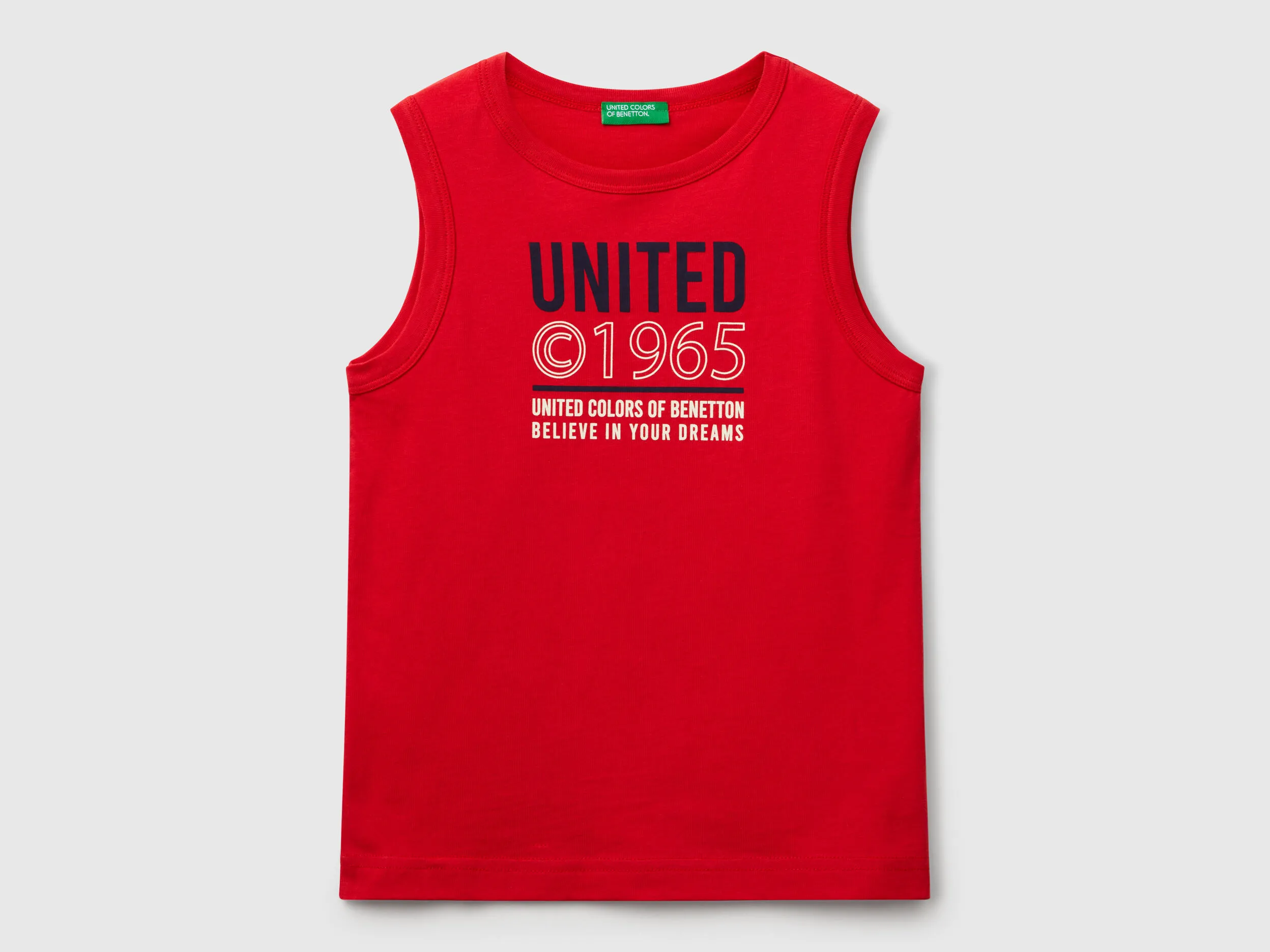 Débardeur 100% coton biologique avec logo - Rouge