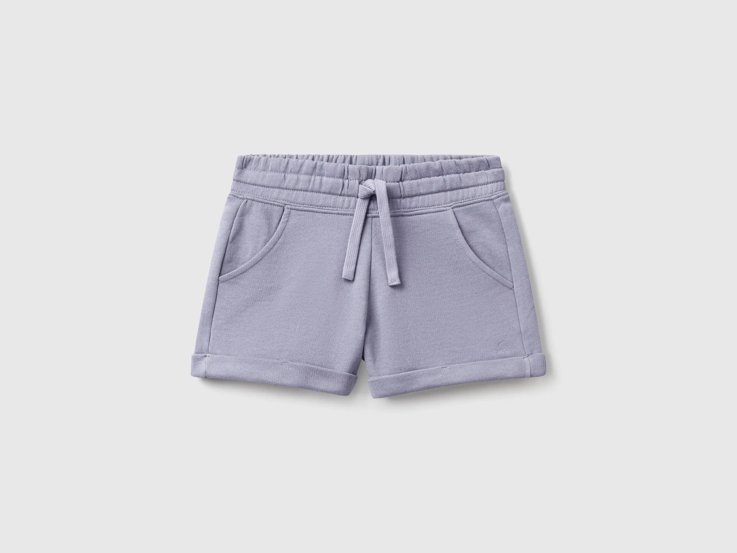 Short en molleton 100% coton - Bleu Pervenche