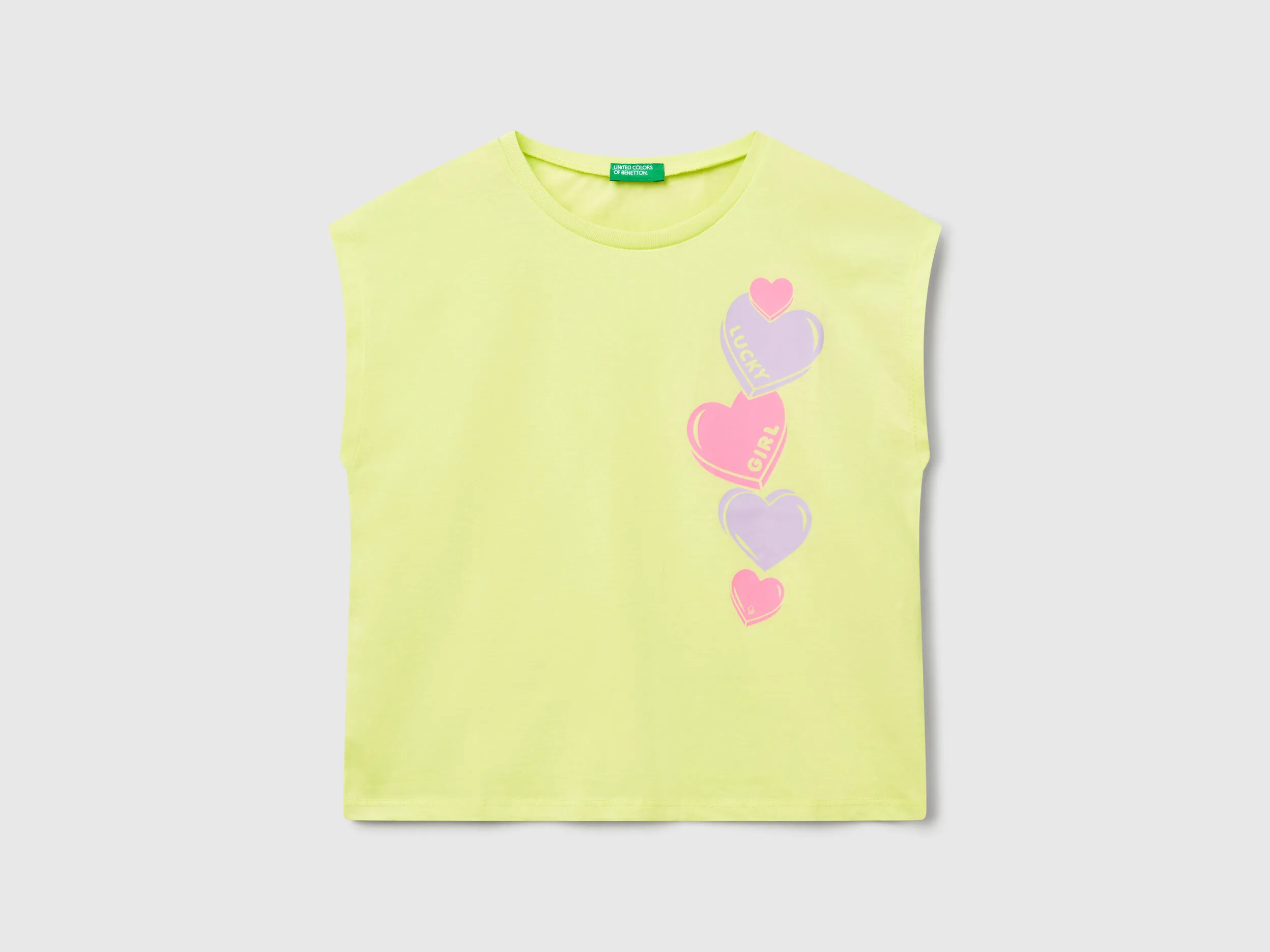 T-shirt à imprimé fluo - Jaune