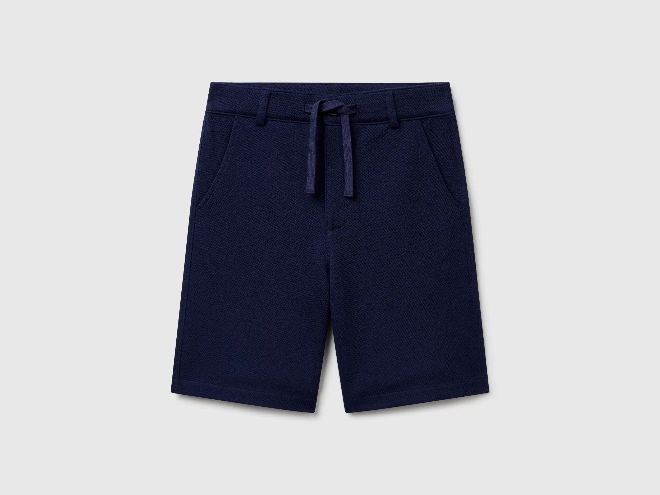 Pantalon court en coton - Bleu Foncé