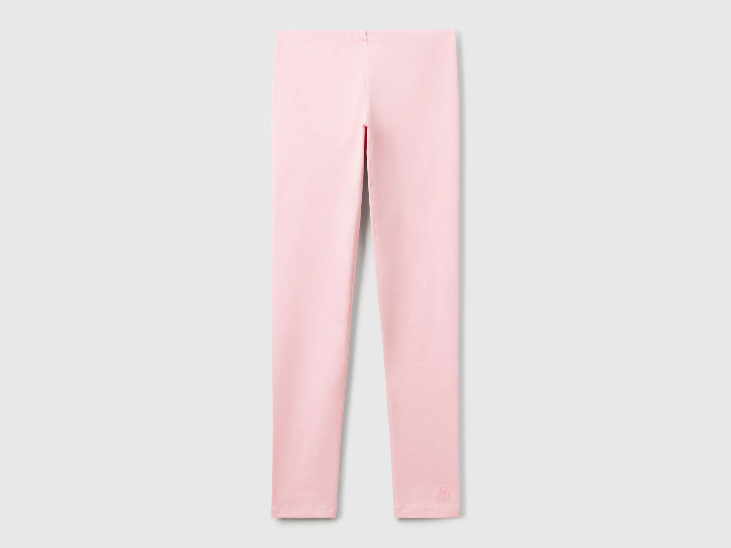 Leggings en coton extensible avec logo - Rose