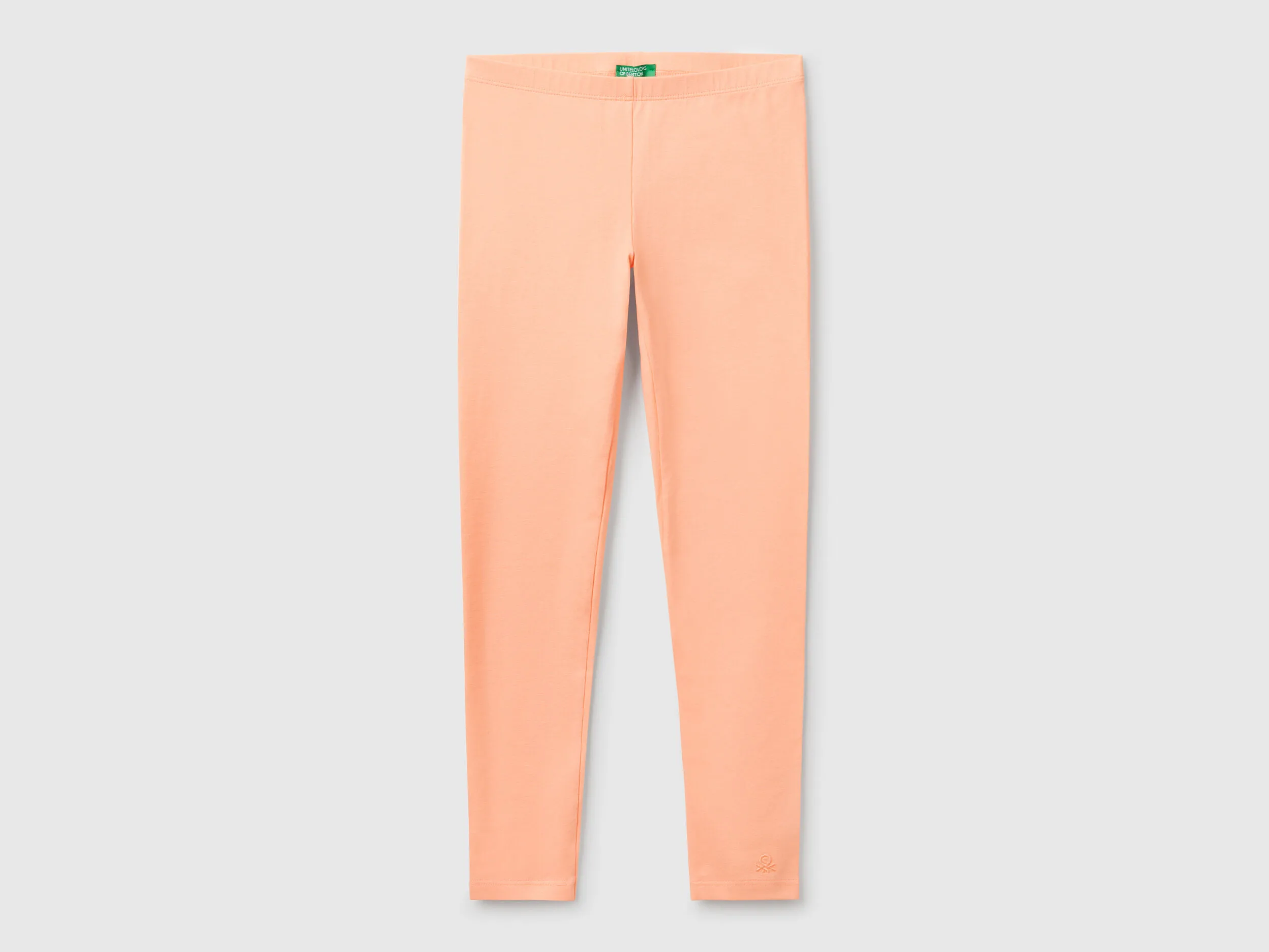 Leggings en coton extensible avec logo - Rose Pêche